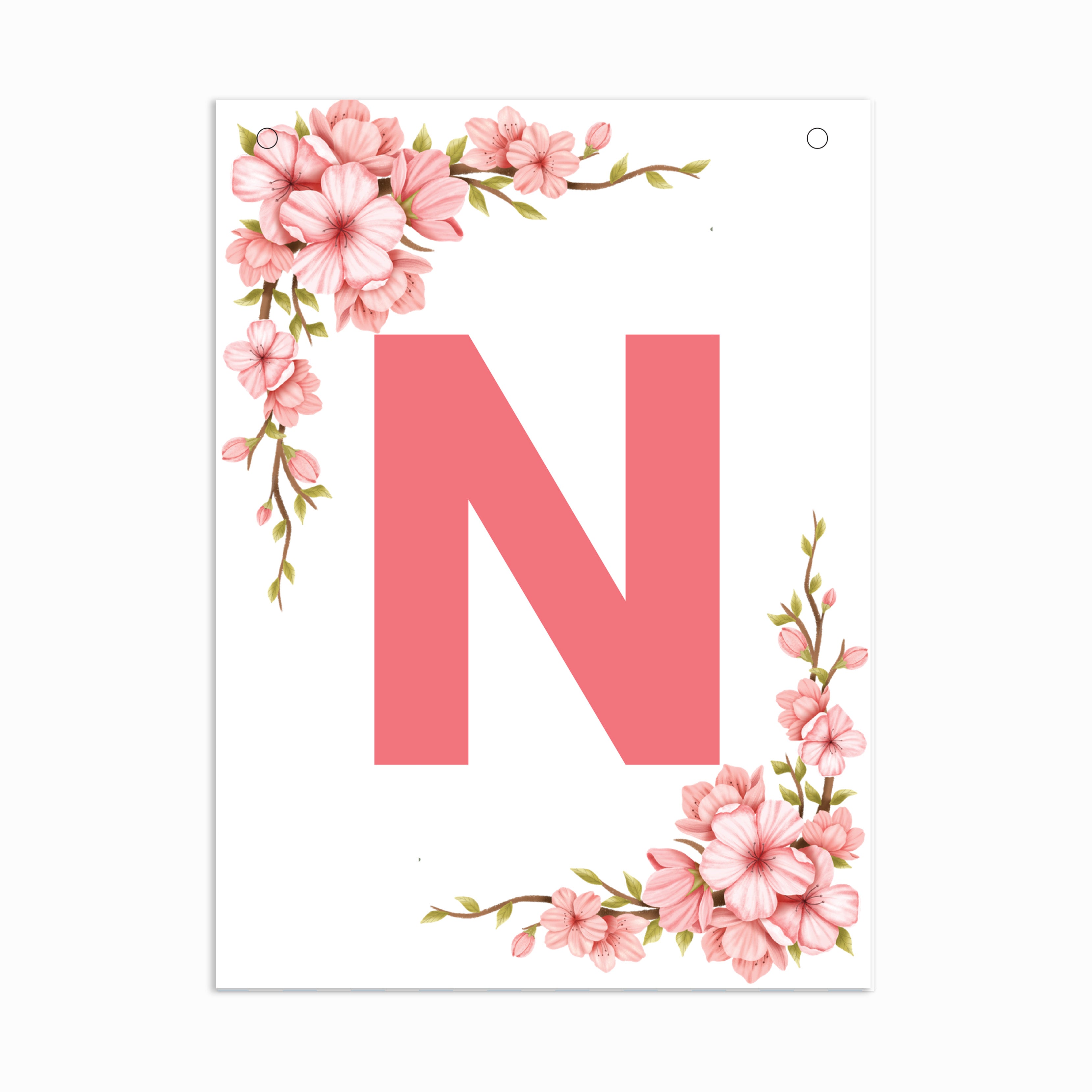 Make Your Own Banner Floral Alphabet N 7 x 5.16inch 1pc IB