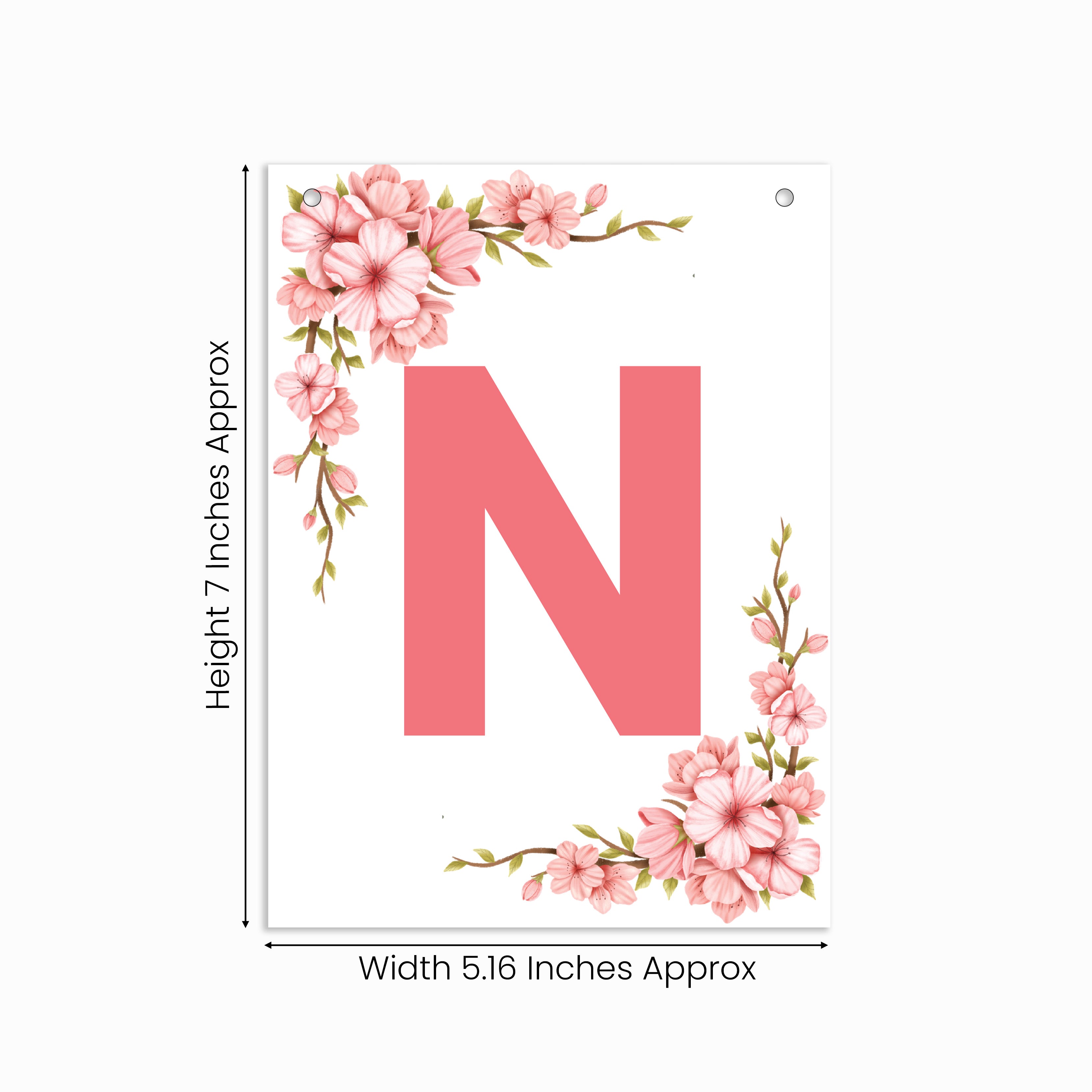 Make Your Own Banner Floral Alphabet N 7 x 5.16inch 1pc IB