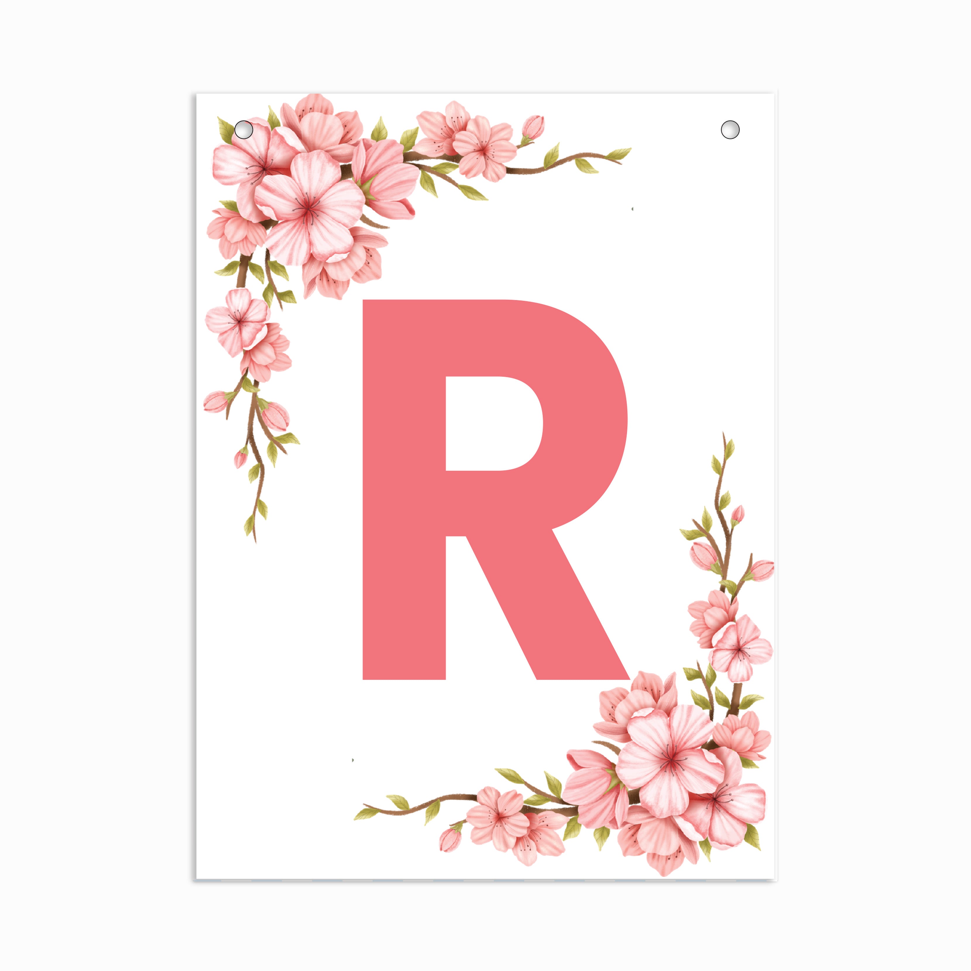 Make Your Own Banner Floral Alphabet R 7 x 5.16inch 1pc IB