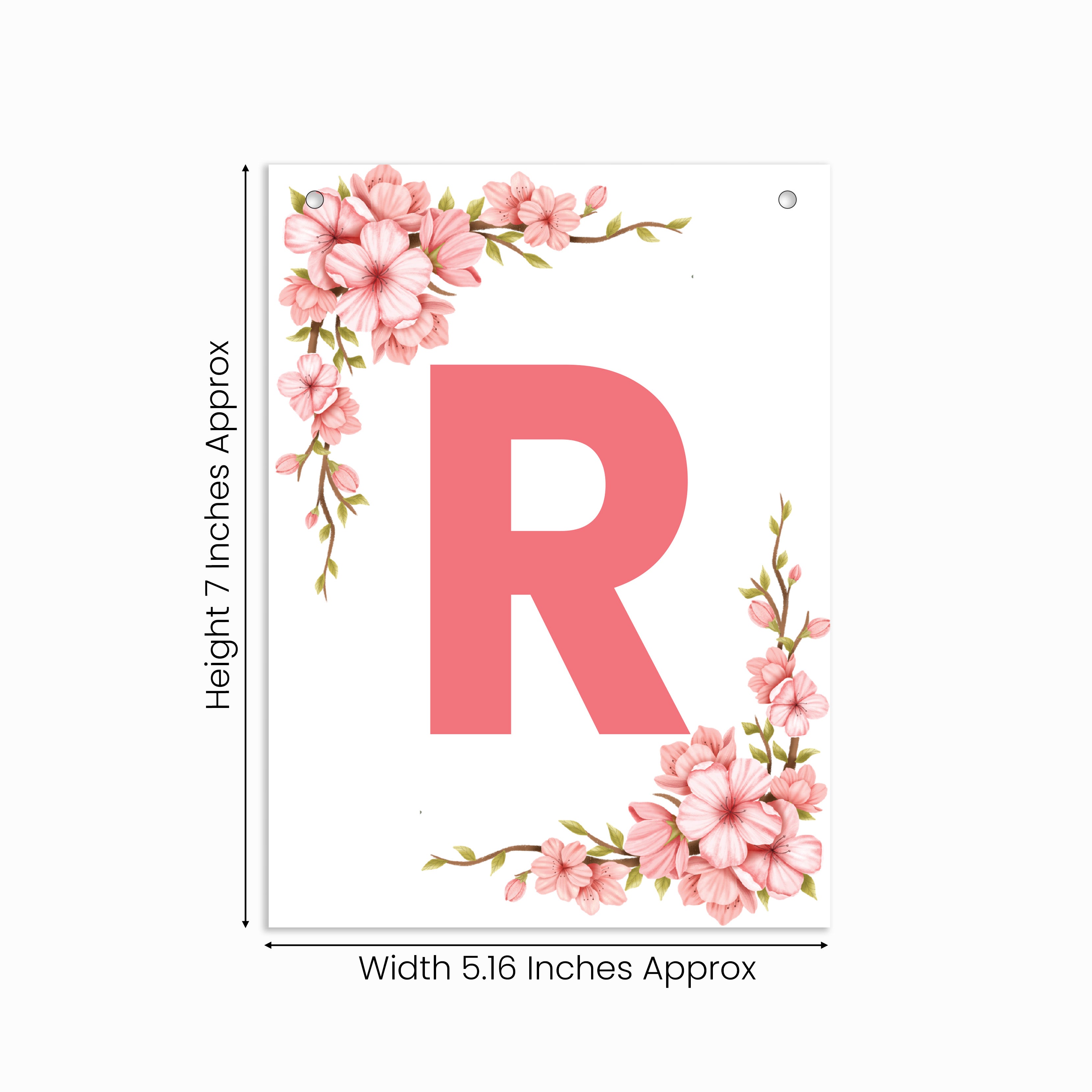 Make Your Own Banner Floral Alphabet R 7 x 5.16inch 1pc IB