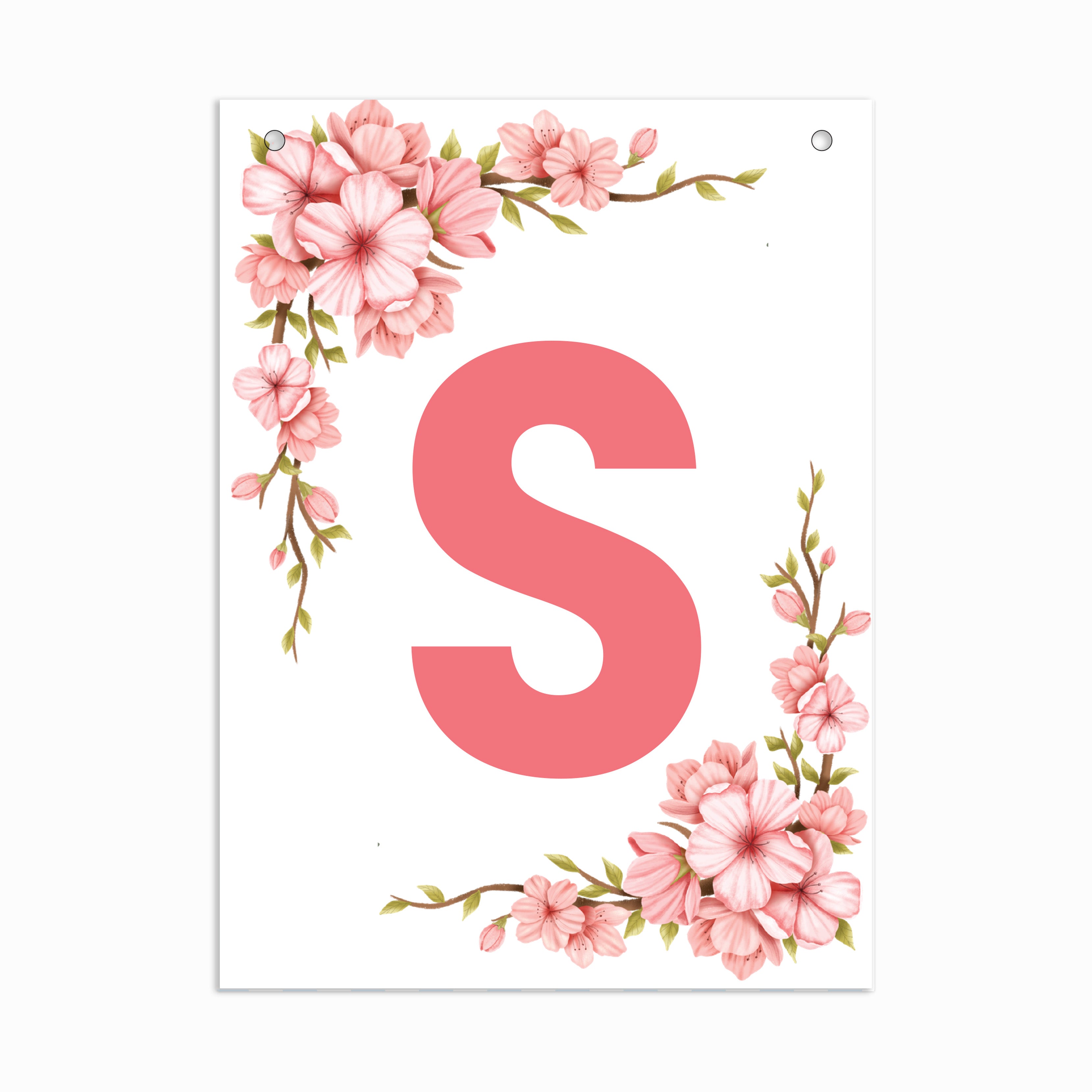 Make Your Own Banner Floral Alphabet S size 7 x 5.16inch 1pc IB