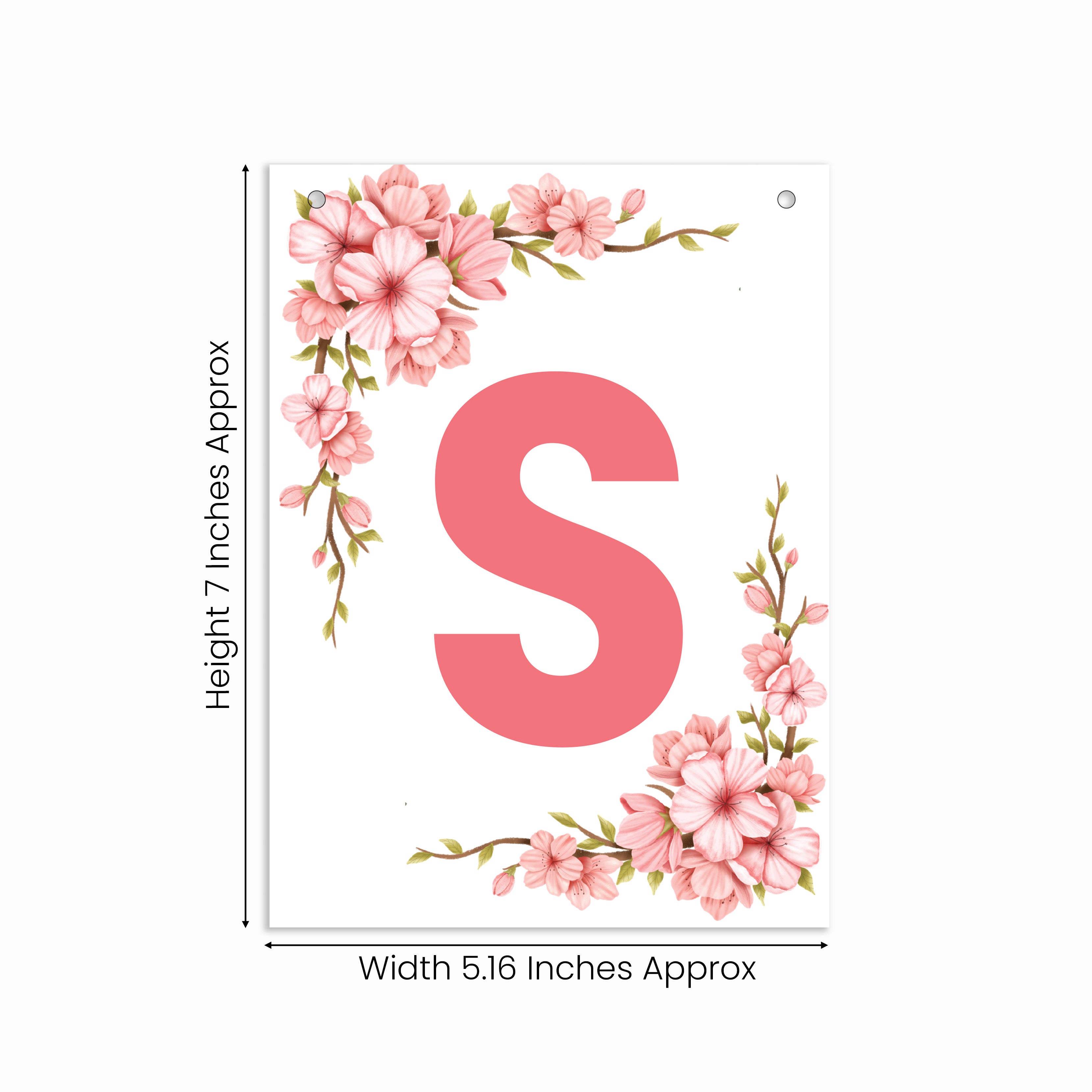 Make Your Own Banner Floral Alphabet S size 7 x 5.16inch 1pc IB