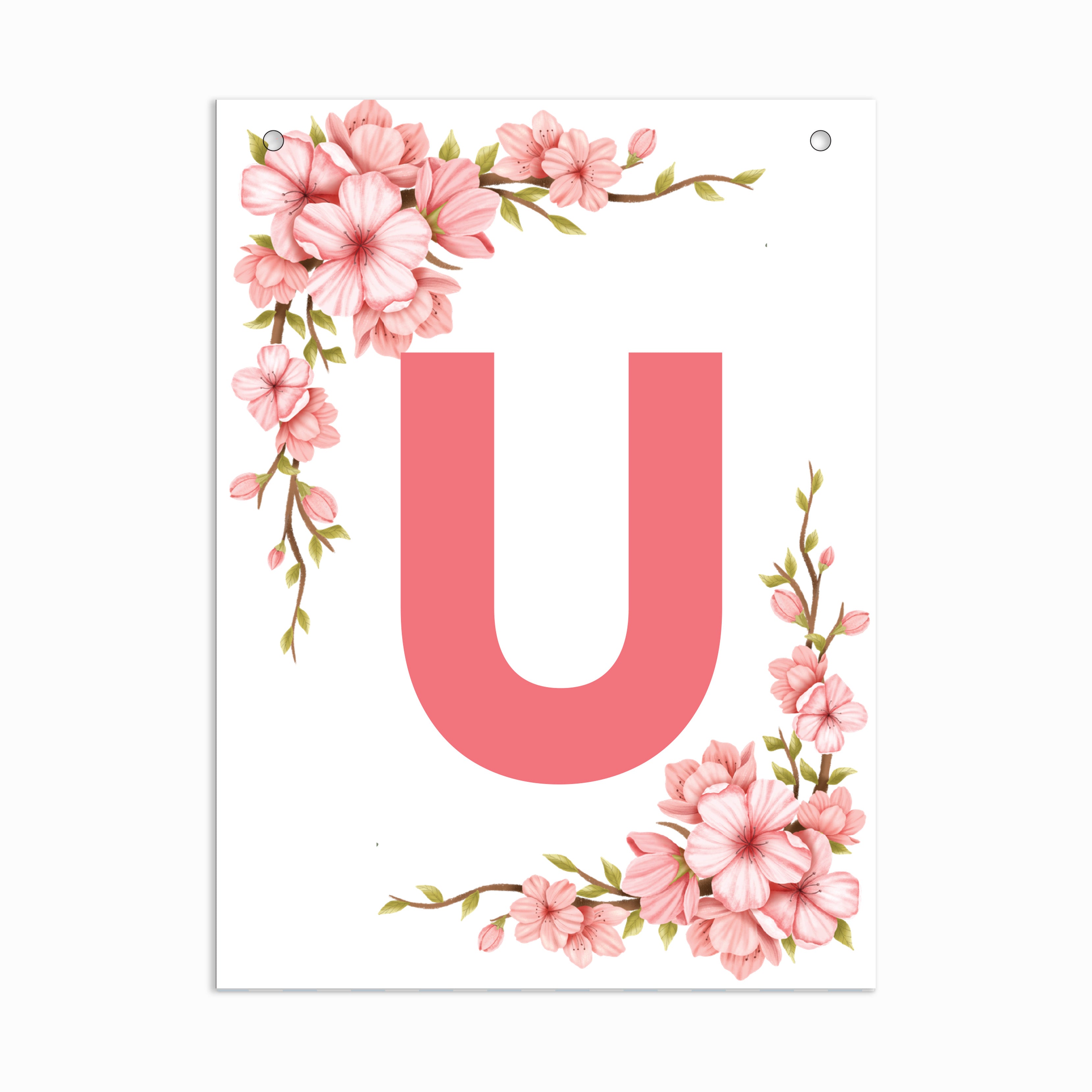 Make Your Own Banner Floral Alphabet U 7 x 5.16inch 1pc IB
