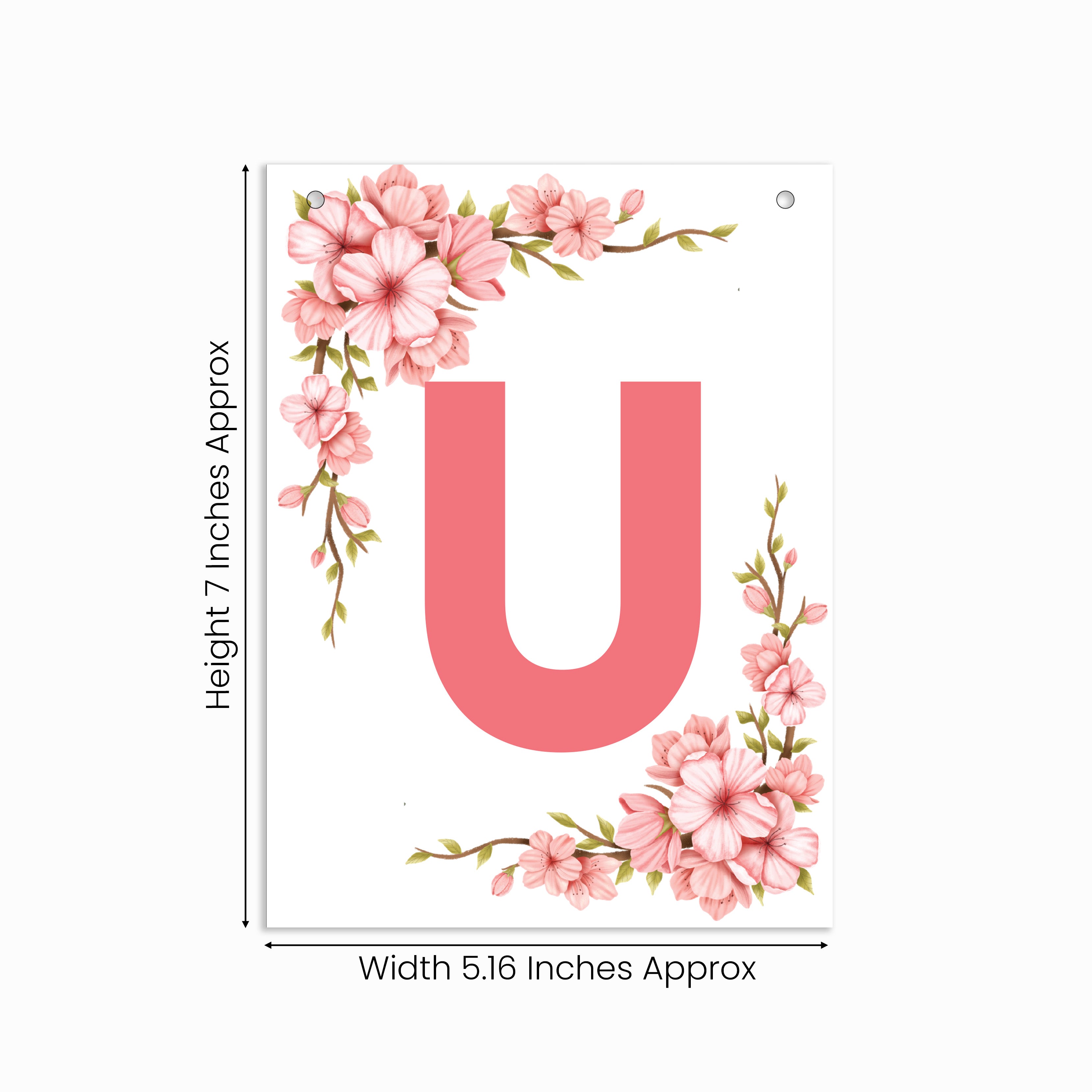 Make Your Own Banner Floral Alphabet U 7 x 5.16inch 1pc IB