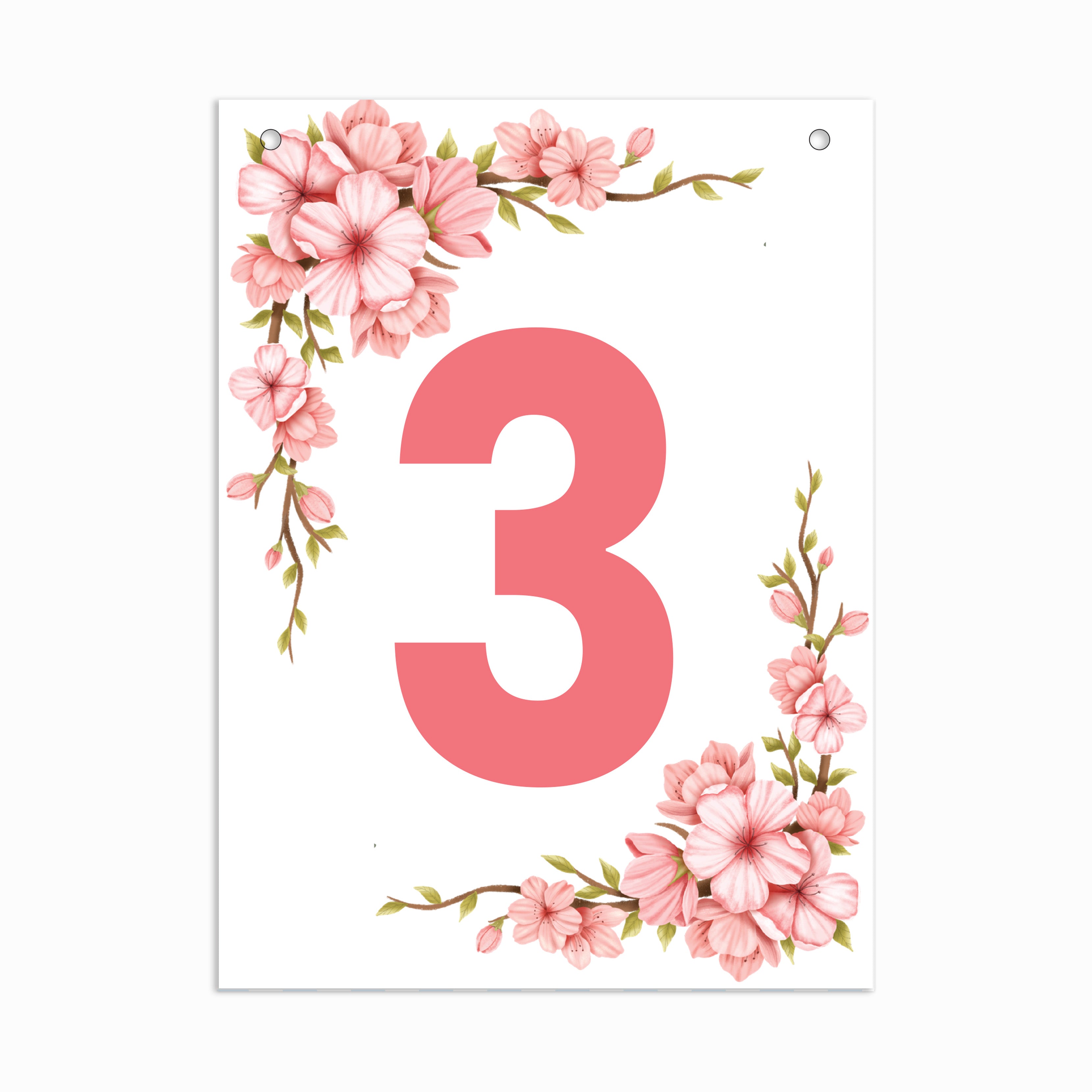 Make Your Own Banner Floral Number 3 size 7 x 5.16inch 1pc IB