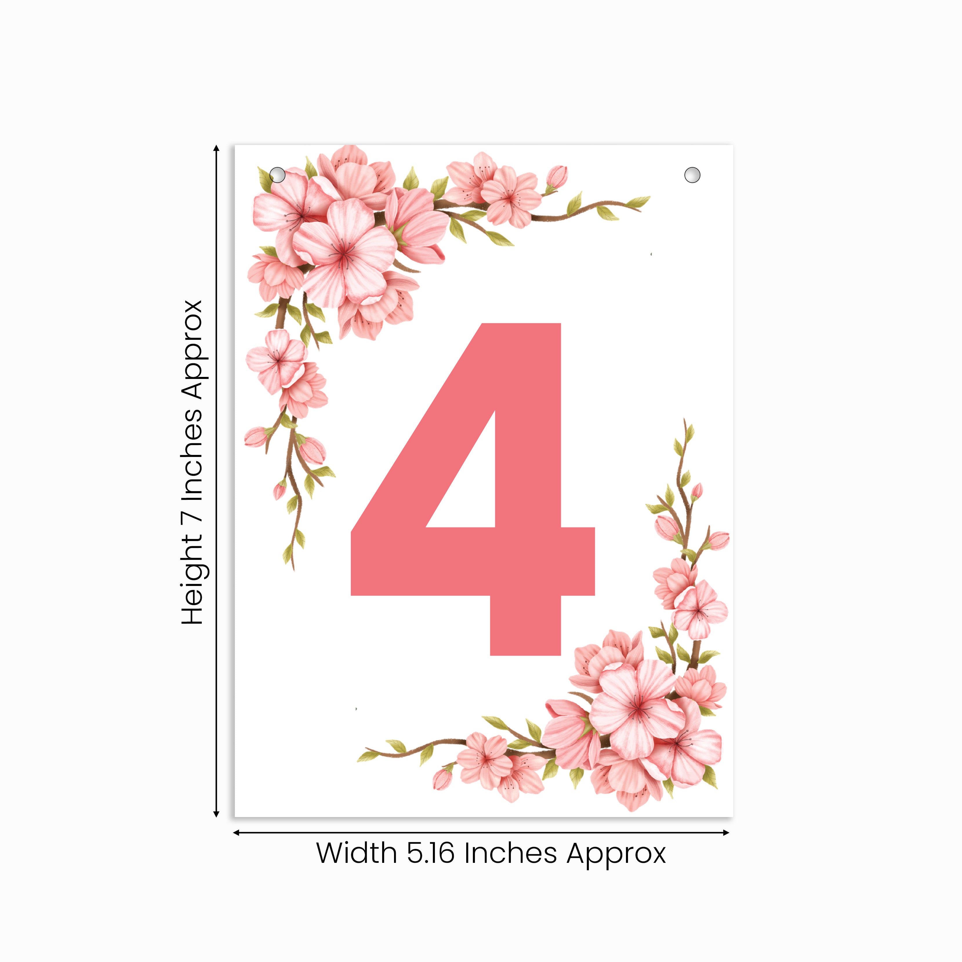 Make Your Own Banner Floral Number 4 Size 7 x 5.16inch 1pc IB