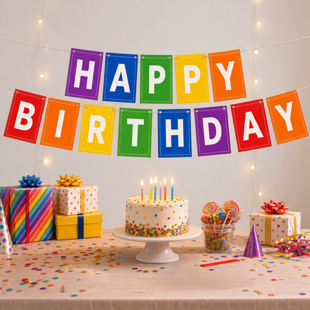Make Your Own Banner Rainbow Alphabet S 7 x 5.16inch 1pc IB