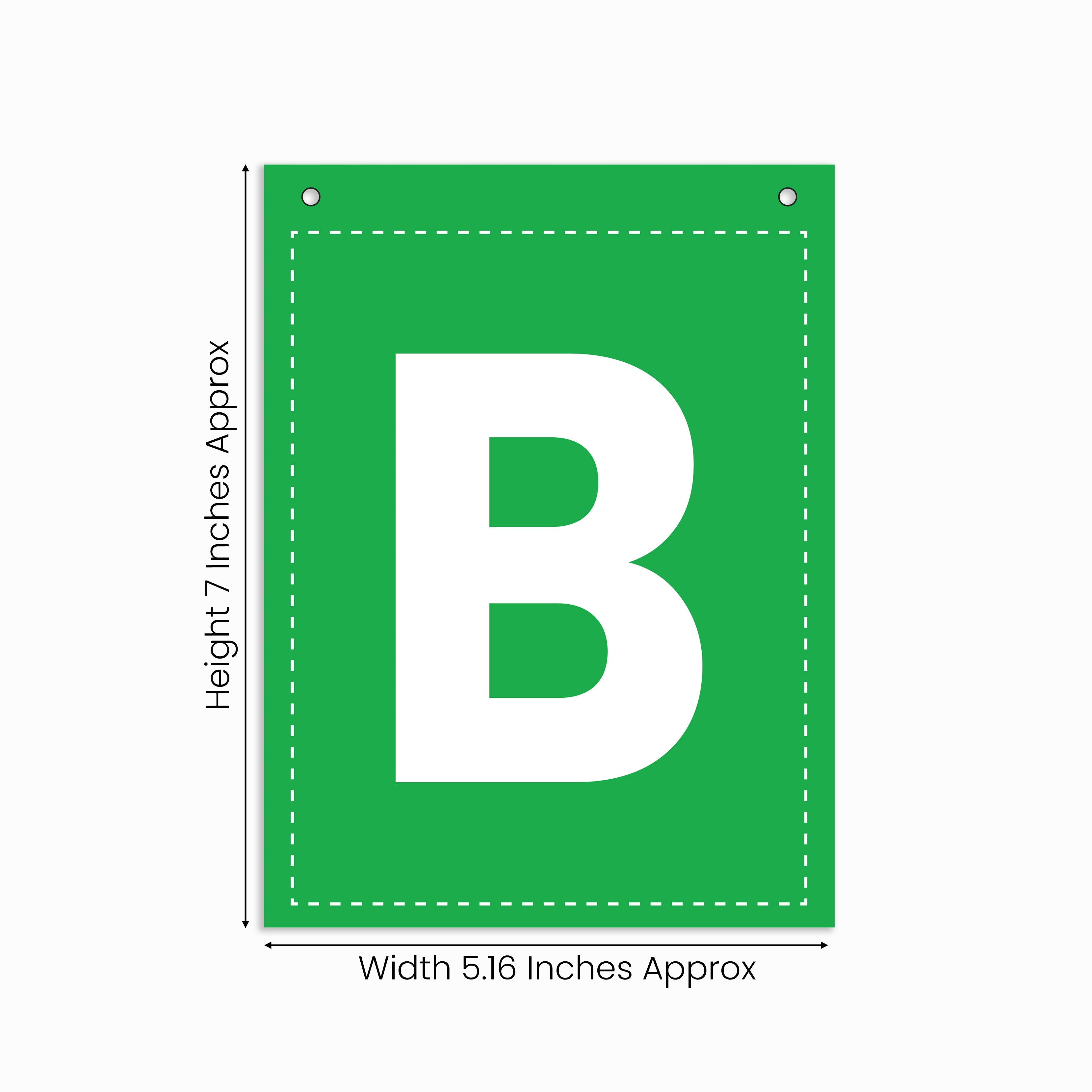 Make Your Own Banner Rainbow Alphabet B 7 x 5.16inch 1pc IB