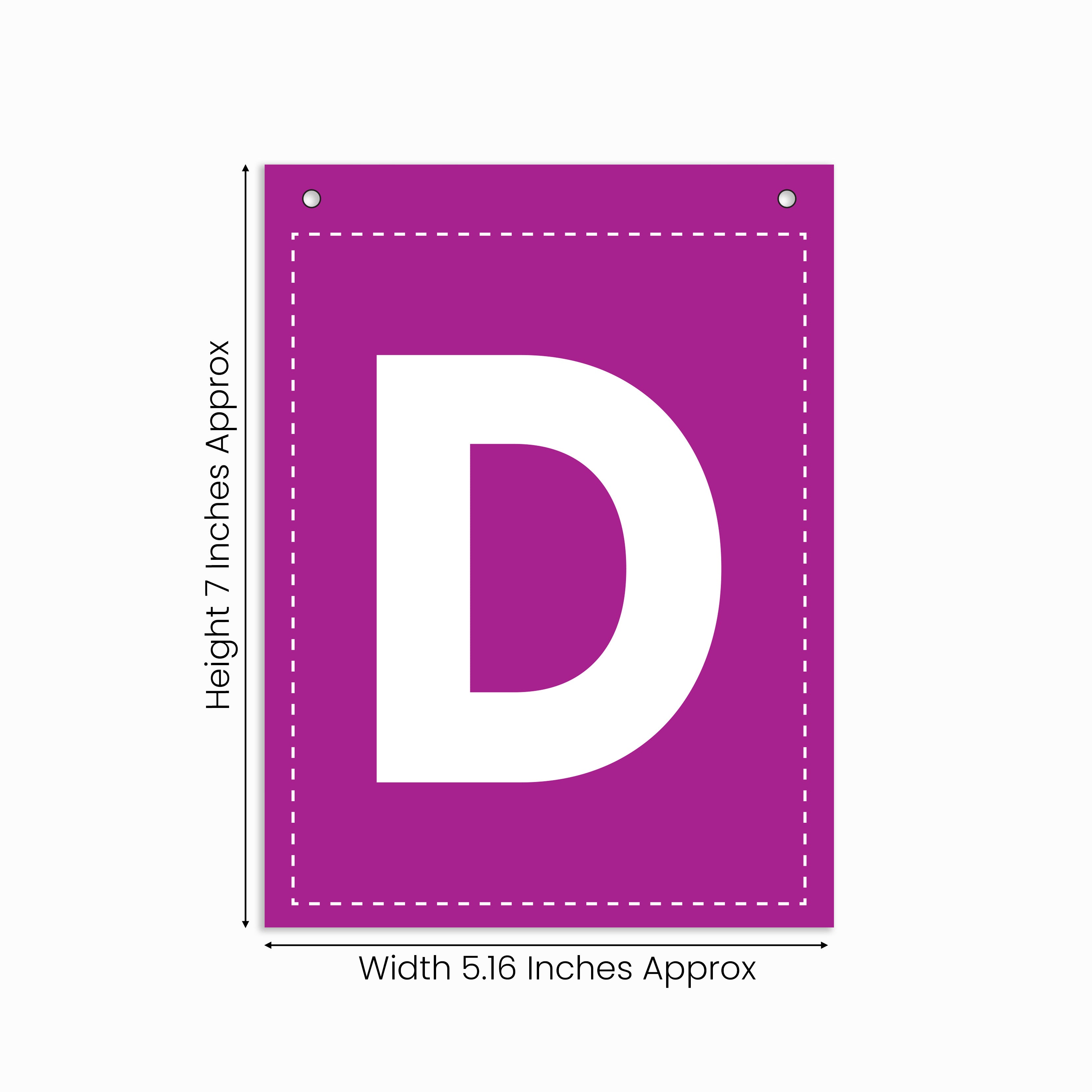 Make Your Own Banner Rainbow Alphabet D 7 x 5.16inch 1pc IB
