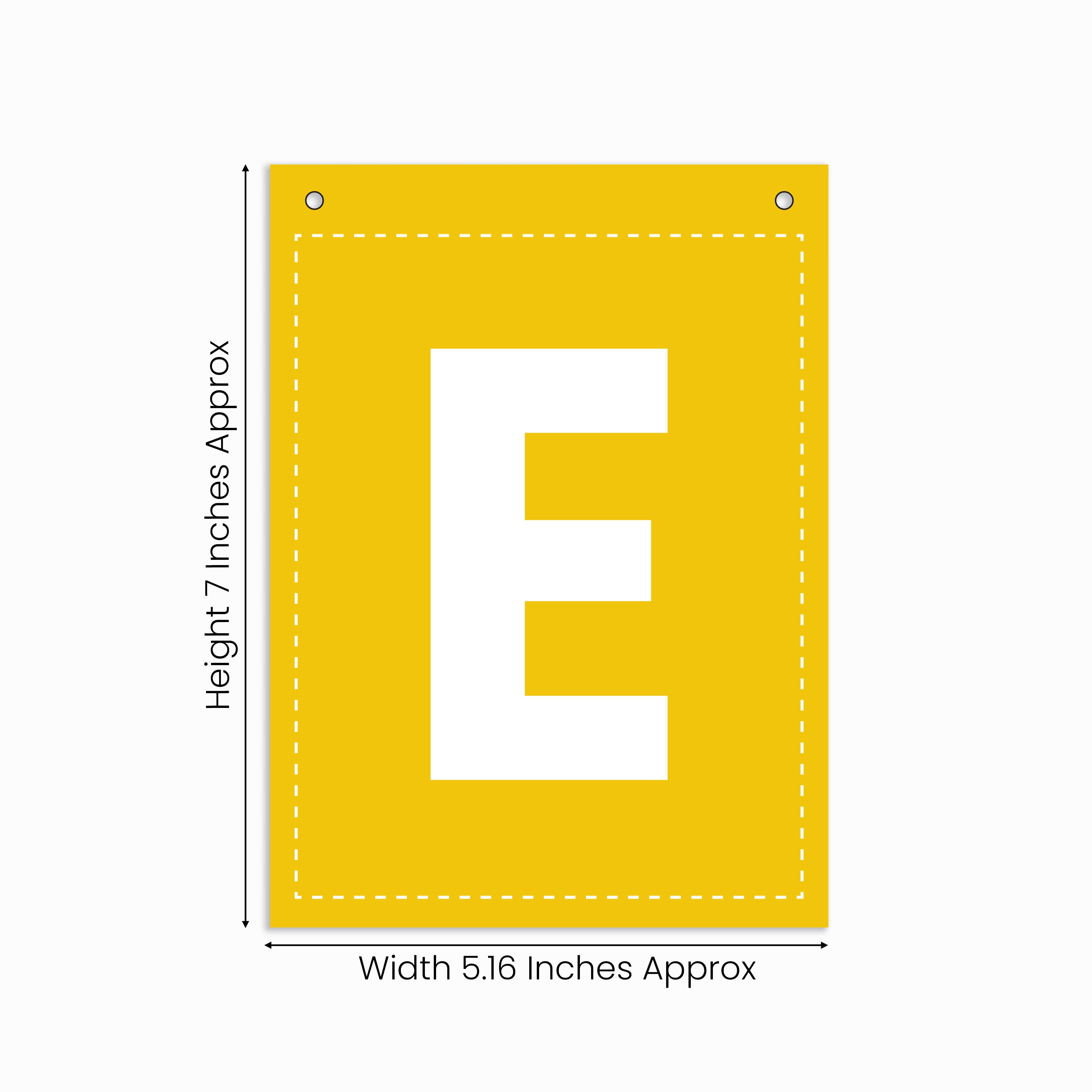 Make Your Own Banner Rainbow Alphabet E 7 x 5.16inch 1pc IB