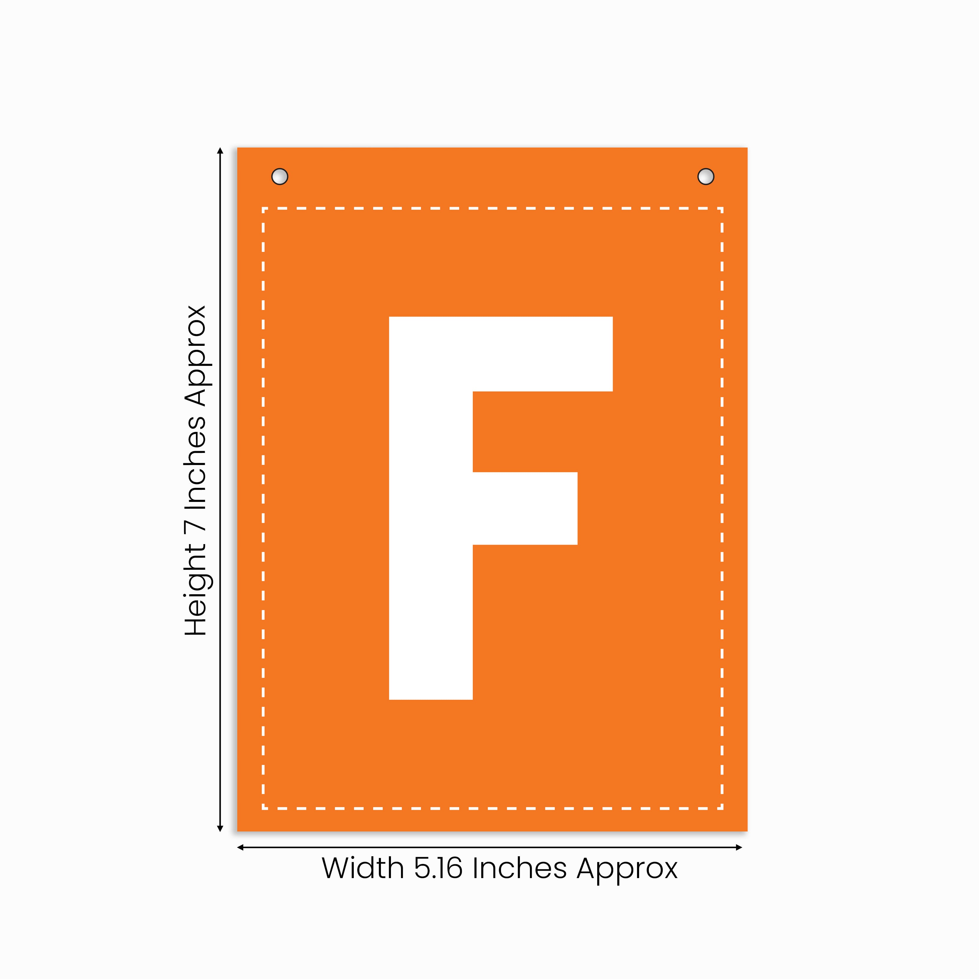 Make Your Own Banner Rainbow Alphabet F 7 x 5.16inch 1pc IB