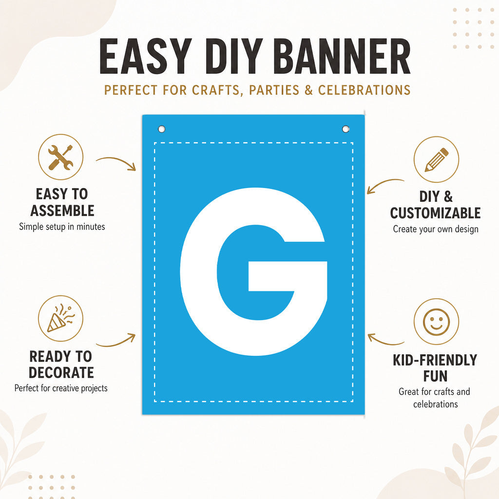 Make Your Own Banner Rainbow Alphabet G 7 x 5.16inch 1pc IB