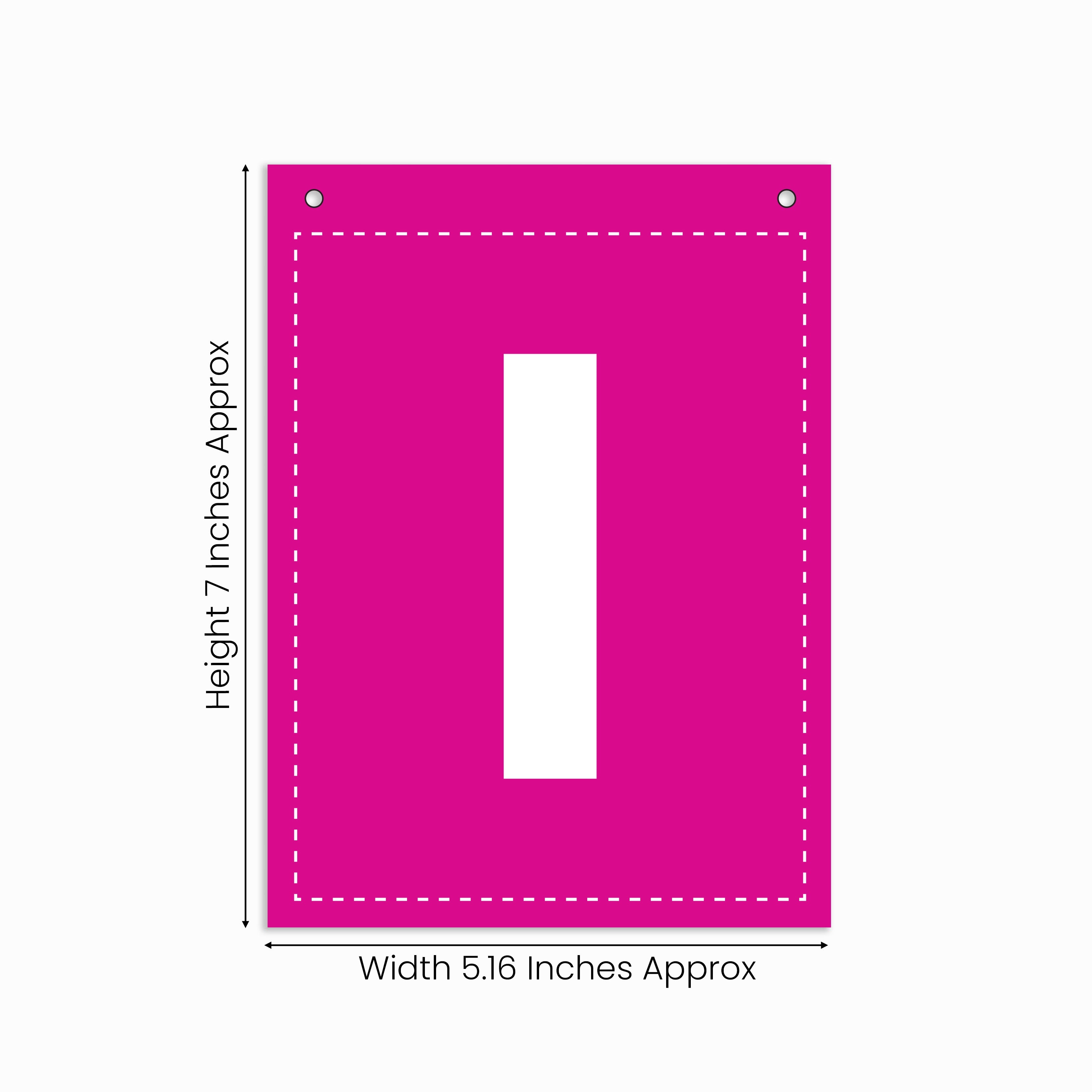 Make Your Own Banner Rainbow Alphabet I Size 7 x 5.16inch 1pc IB