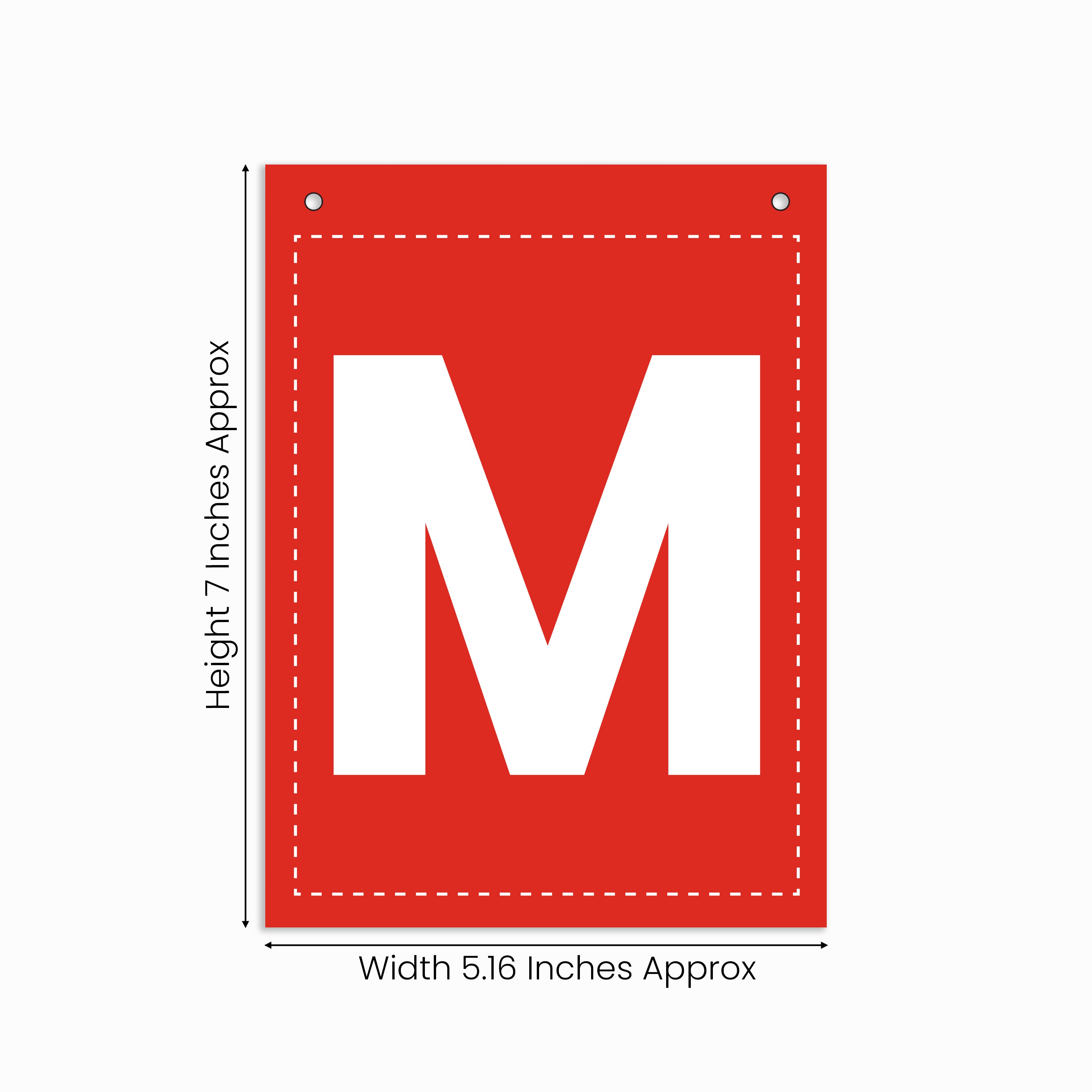 Make Your Own Banner Rainbow Alphabet M 7 x 5.16inch 1pc IB