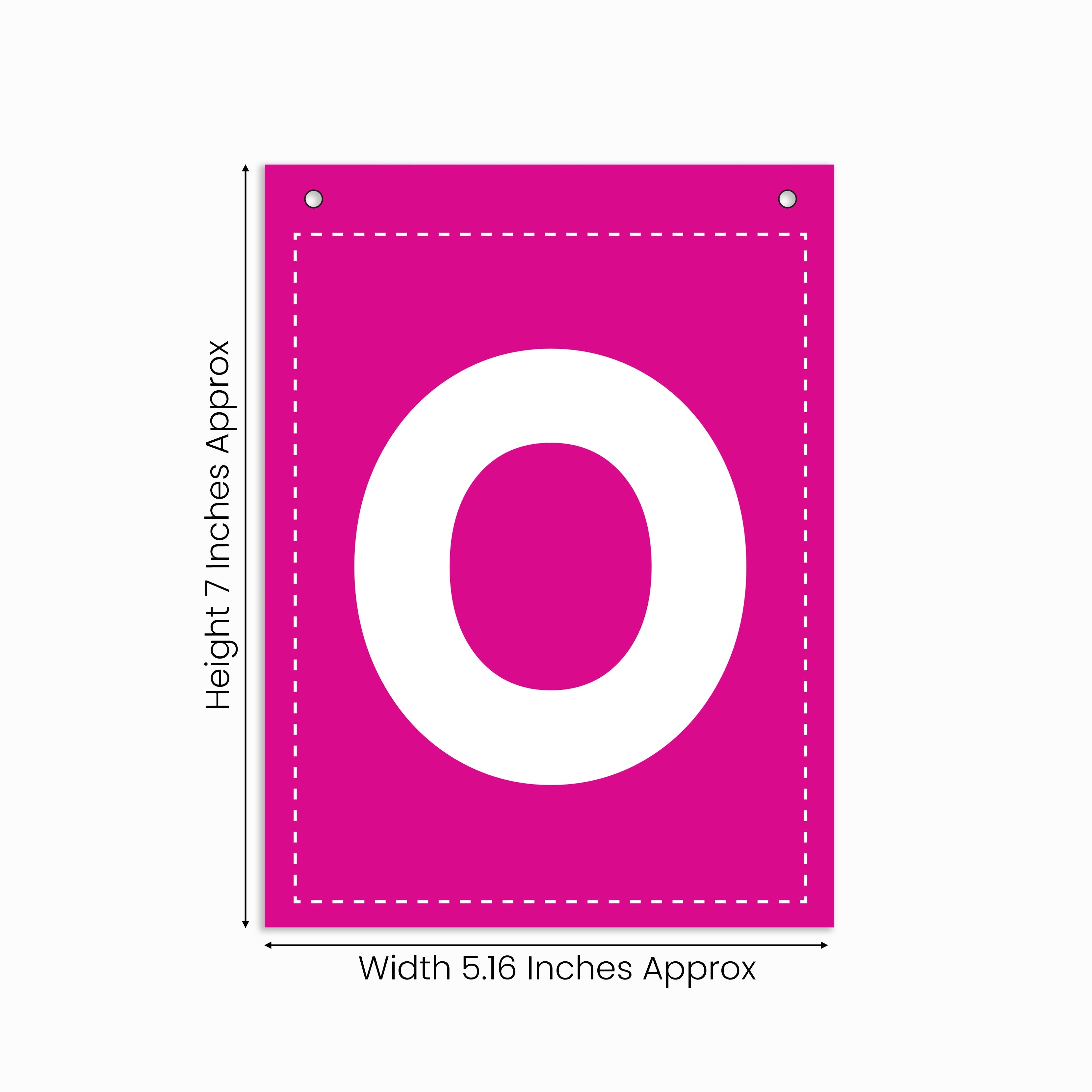 Make Your Own Banner Rainbow Alphabet O size 7 x 5.16inch 1pc IB