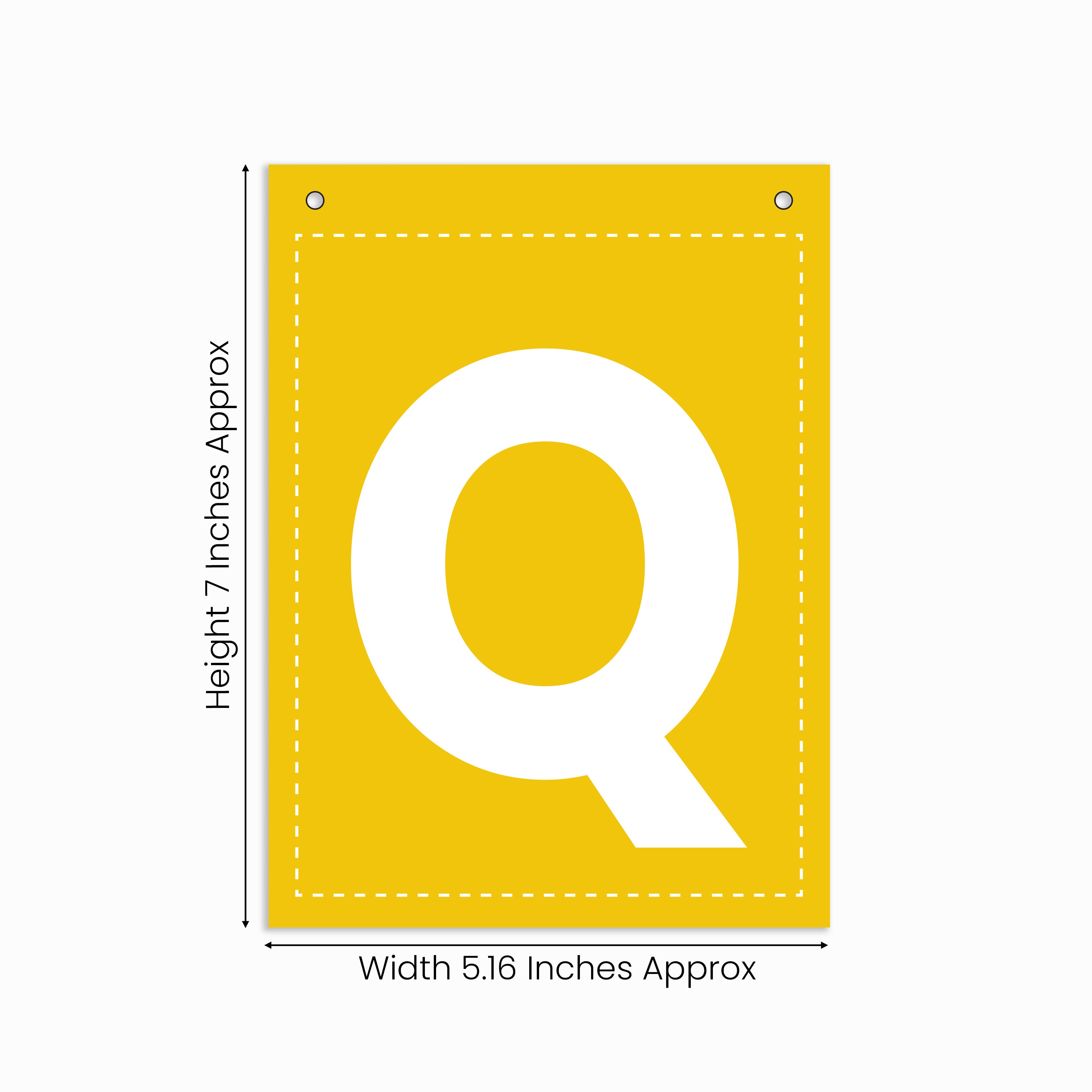 Make Your Own Banner Rainbow Alphabet Q size 7 x 5.16inch 1pc IB