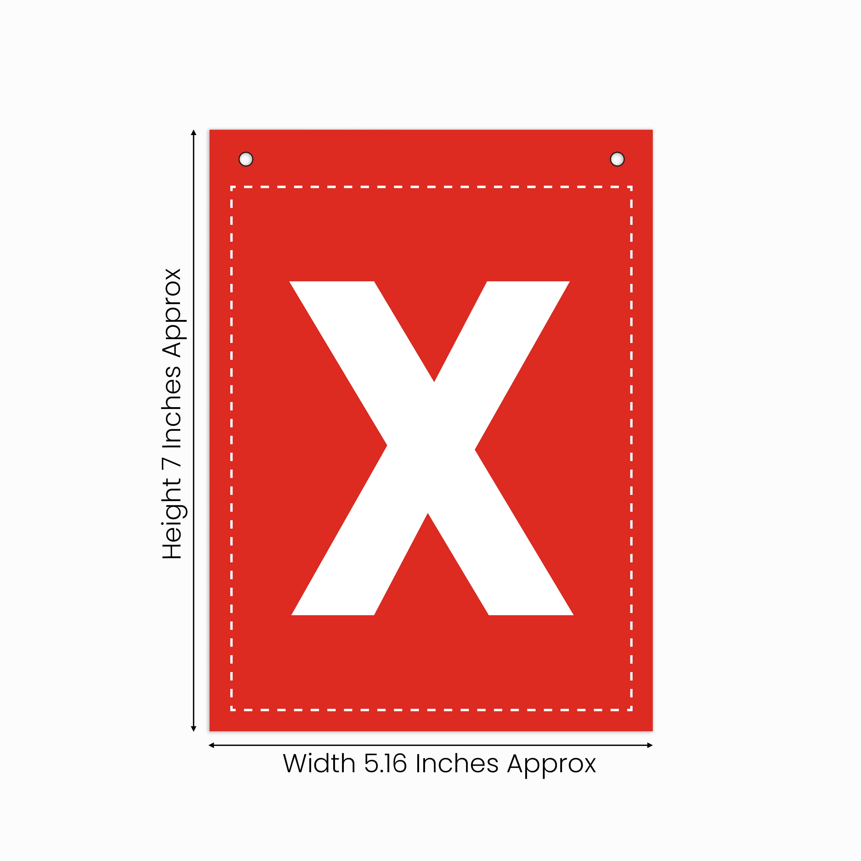 Make Your Own Banner Rainbow Alphabet X Size 7 x 5.16inch 1pc IB