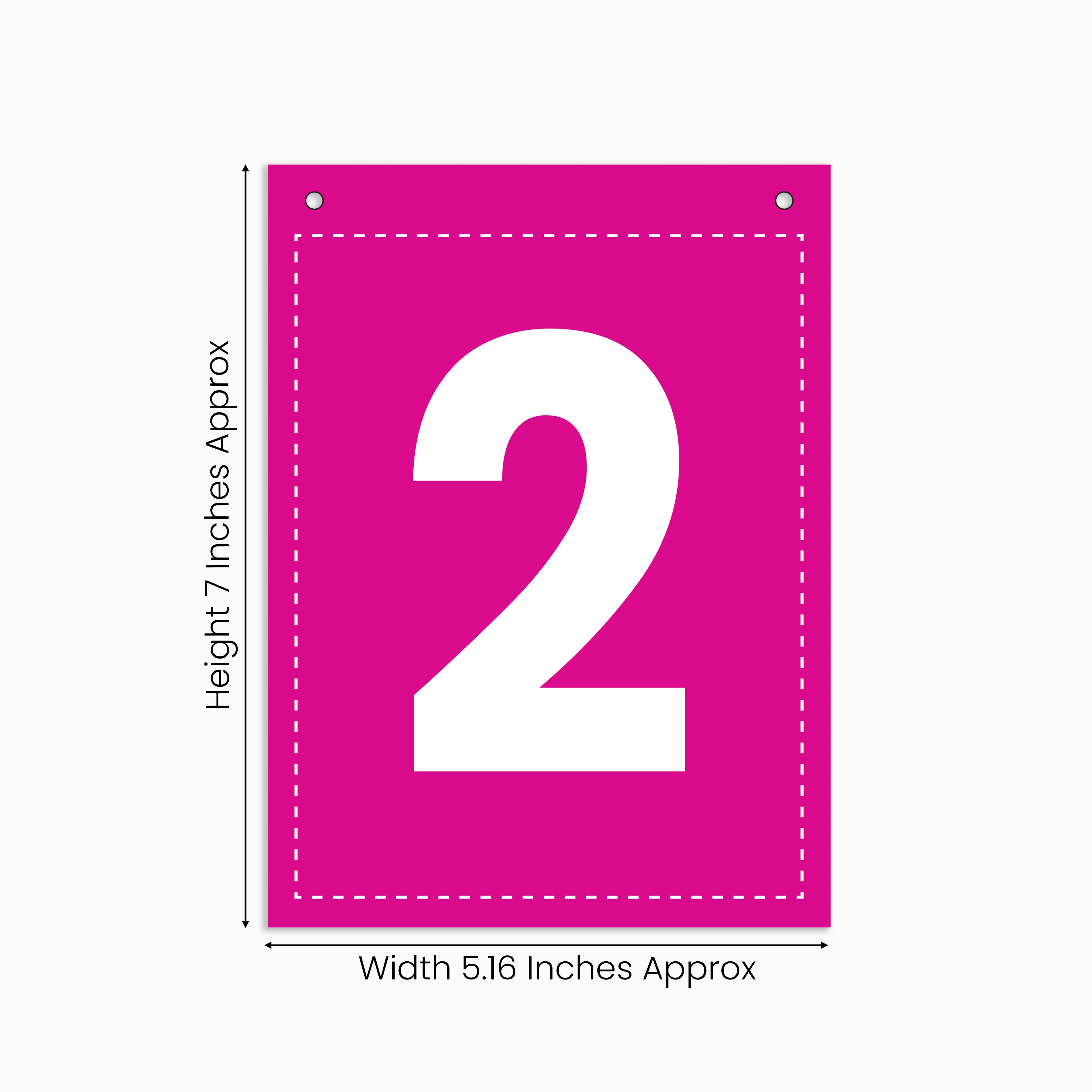 Make Your Own Banner Rainbow Number 2 size 7 x 5.16inch 1pc IB