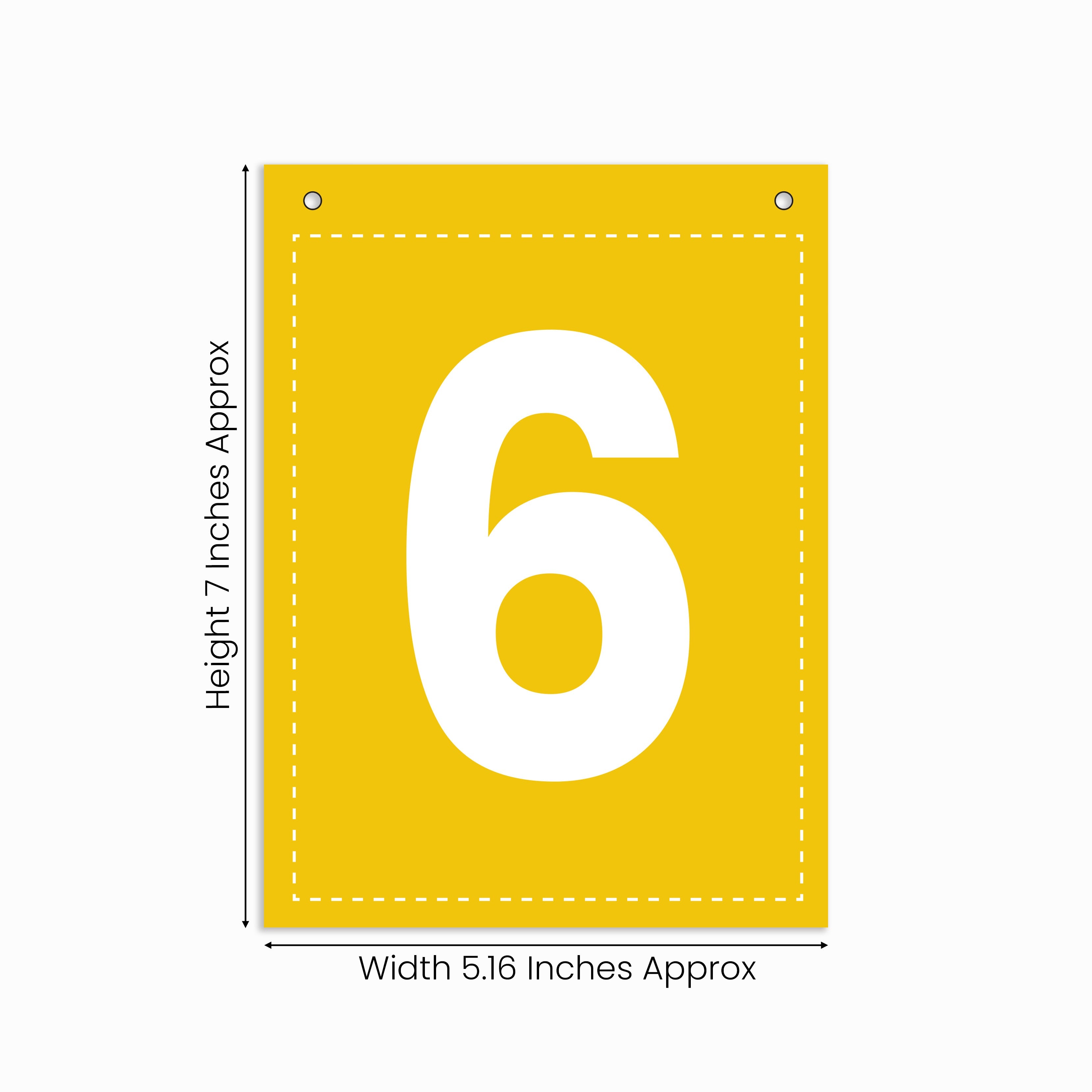 Make Your Own Banner Rainbow Number 6 size 7 x 5.16inch 1pc IB