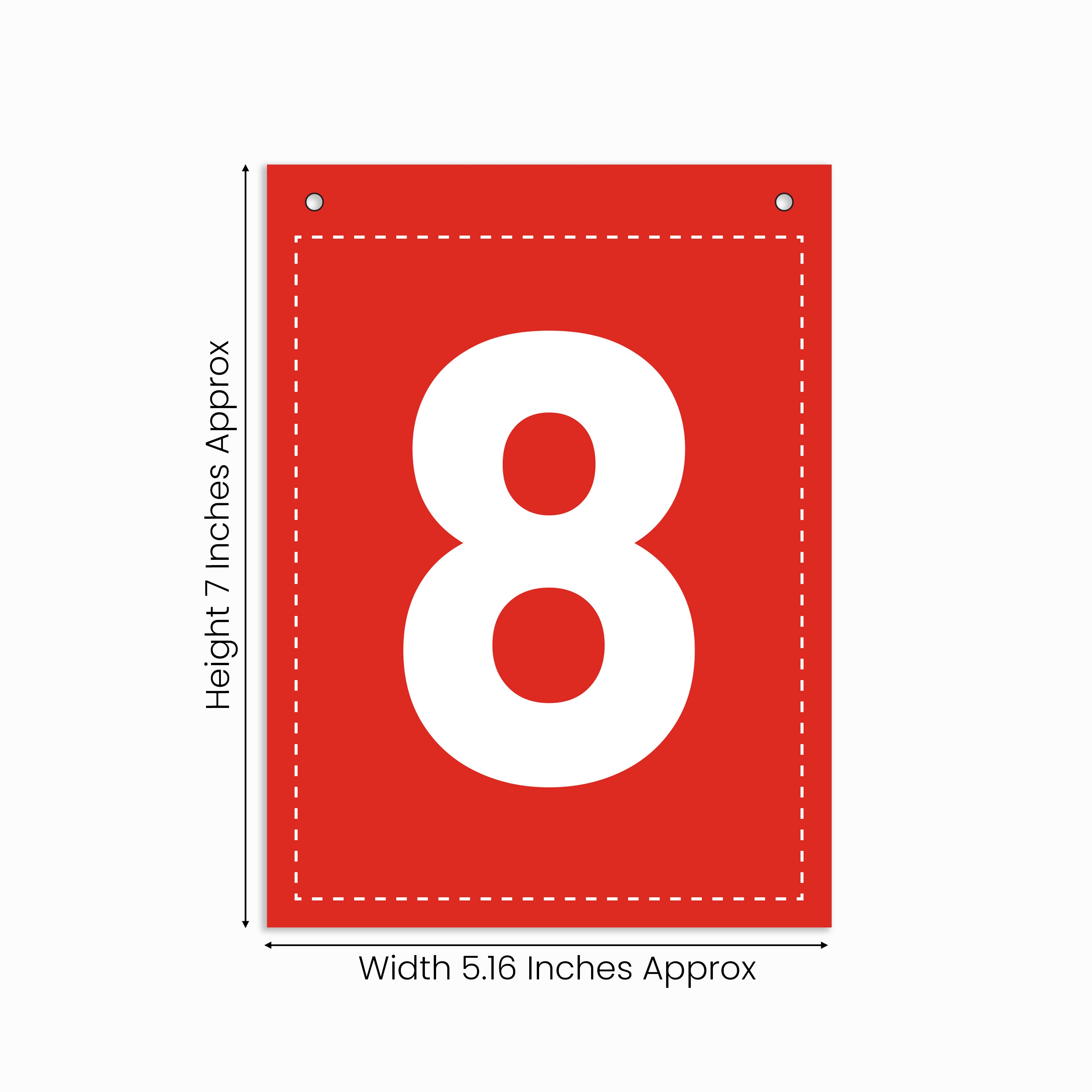 Make Your Own Banner Rainbow Number 8 size 7 x 5.16inch 1pc IB