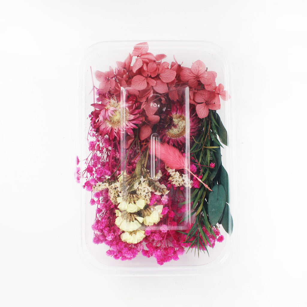 Assorted Natural Dried Flowers Rosy Glow Blossoms 1Box