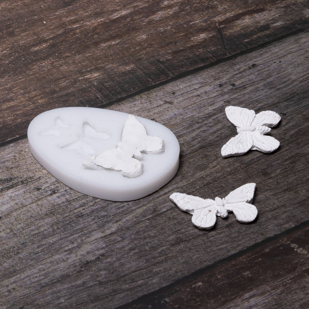 Silicone Mould Butterfly Trio 5.5 X 7.4 D-0.7cm 1pc