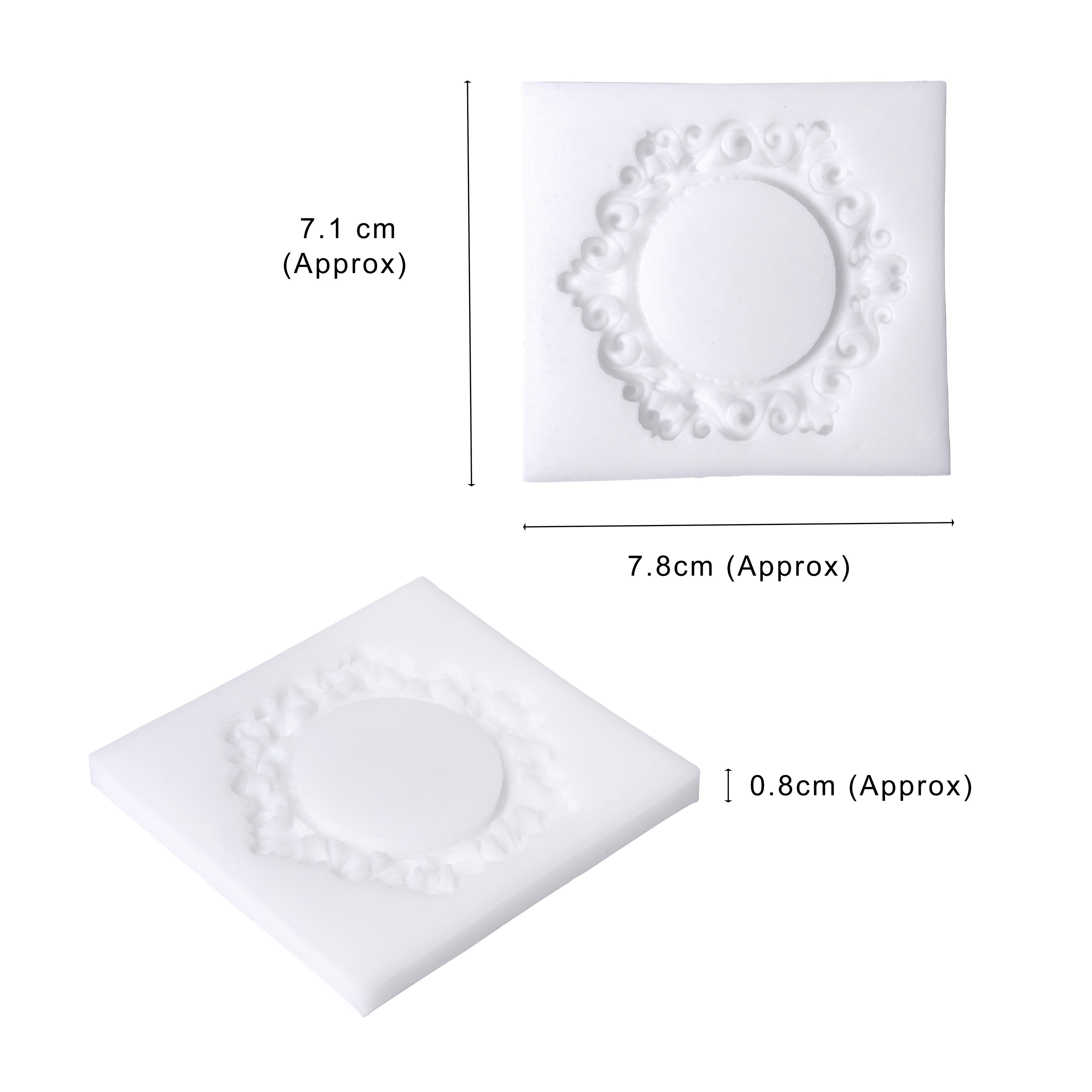 Silicone Mould Swirl Frame 7.8 X 7.1 D-0.8cm 1pc