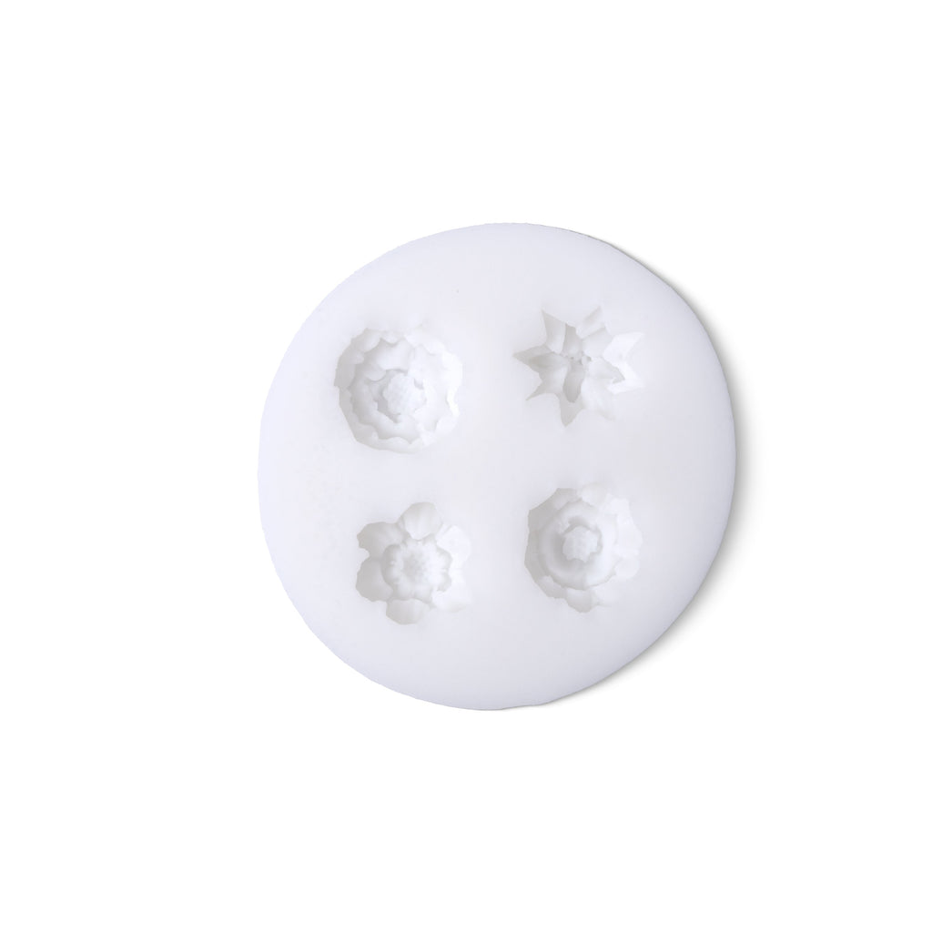 Silicone Mould Floral Mix 7.6 Dia D-1.3cm 1pc