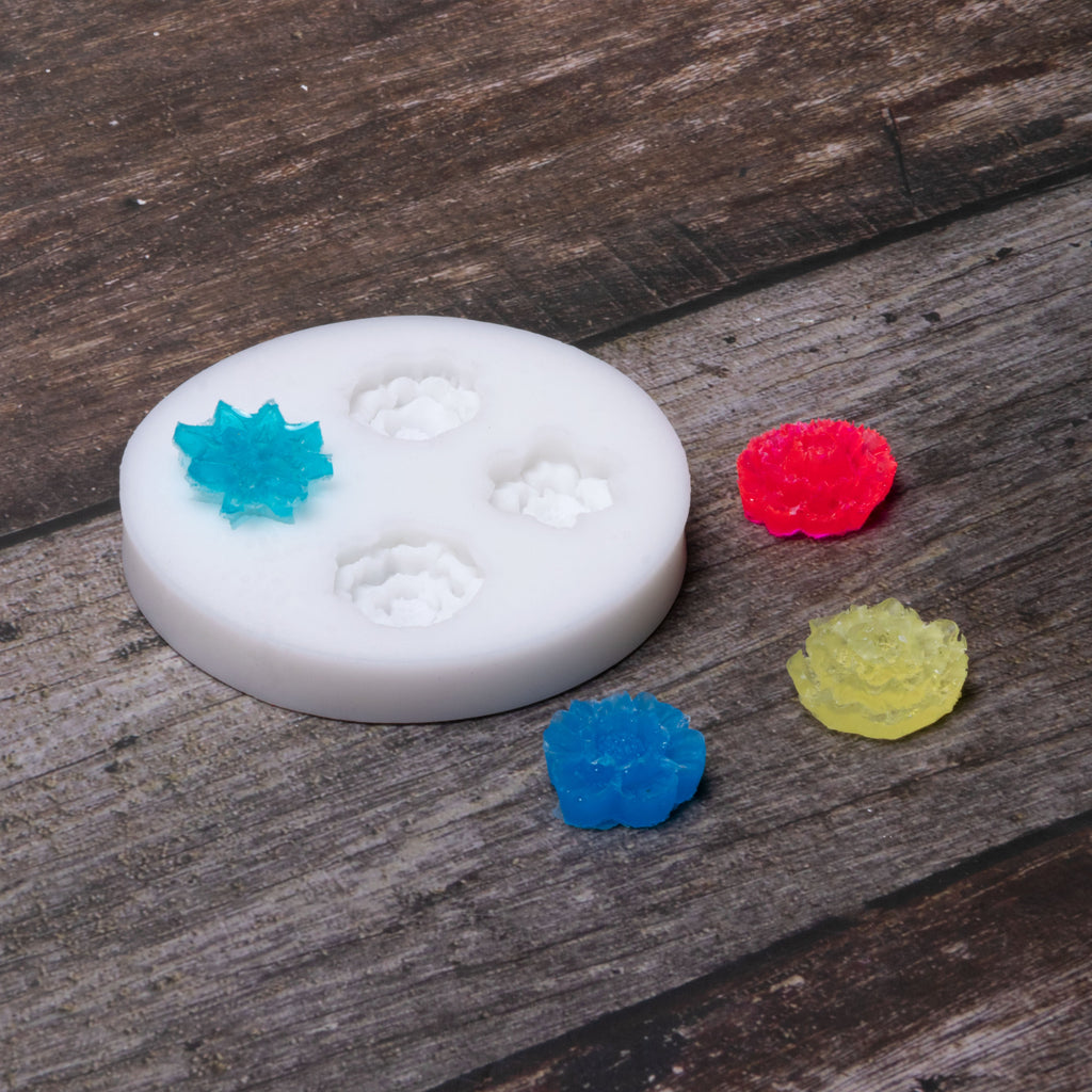 Silicone Mould Floral Mix 7.6 Dia D-1.3cm 1pc
