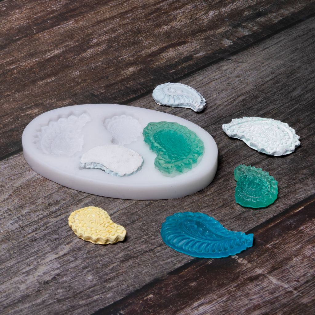 Silicone Mould Pretty Paisley 10.1 X 6.5 D-1cm 1pc