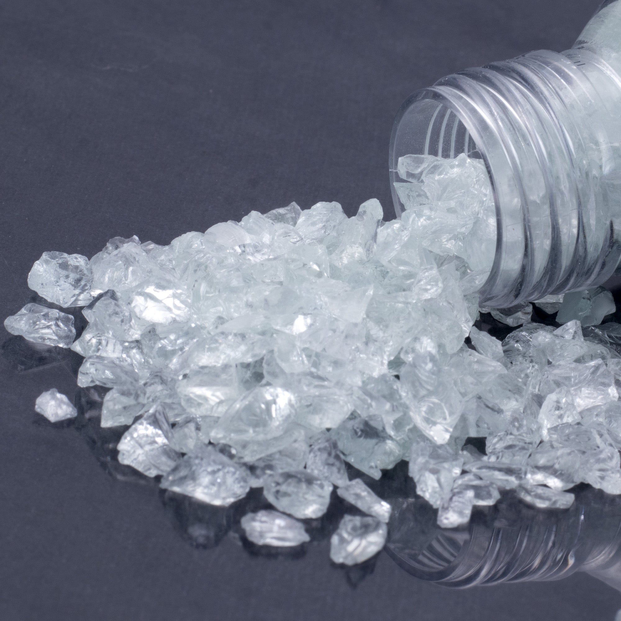 Crushed Glass Transparent 2-3mm 80gm Bottle
