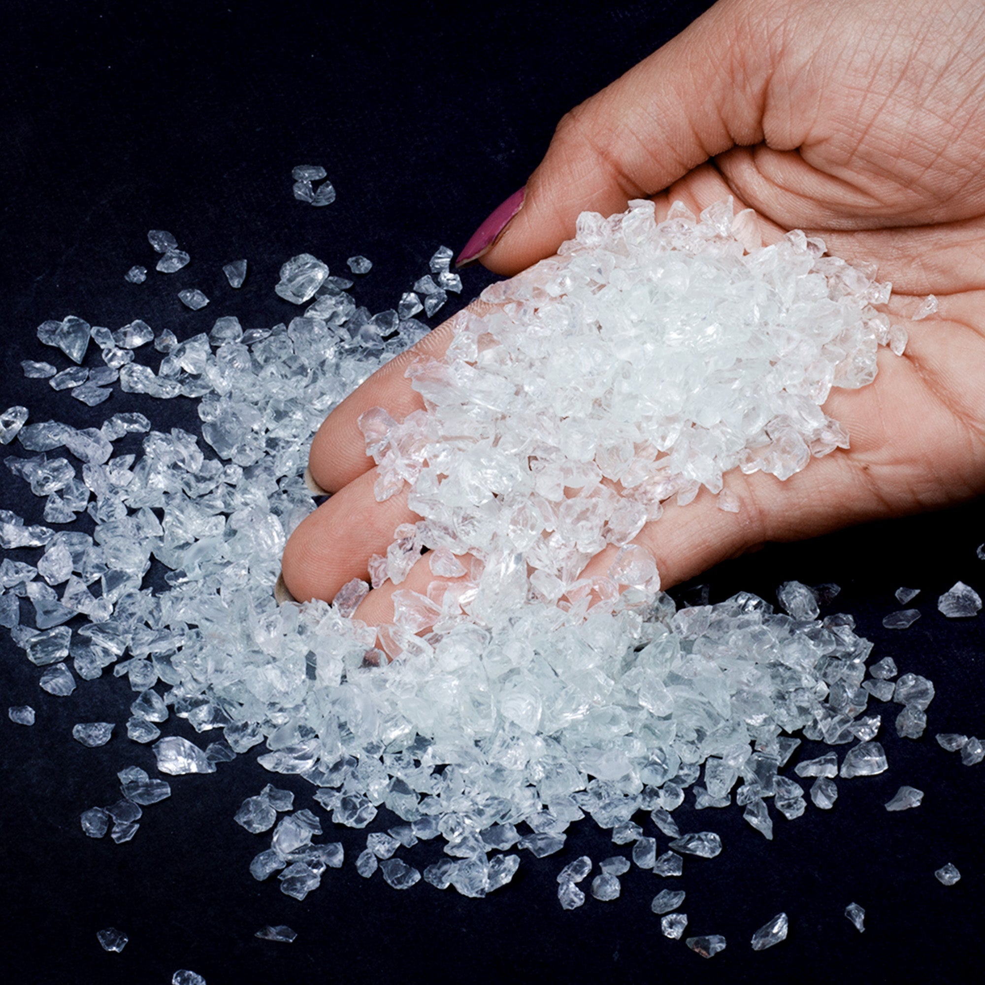 Crushed Glass Transparent 2-3mm 80gm Bottle