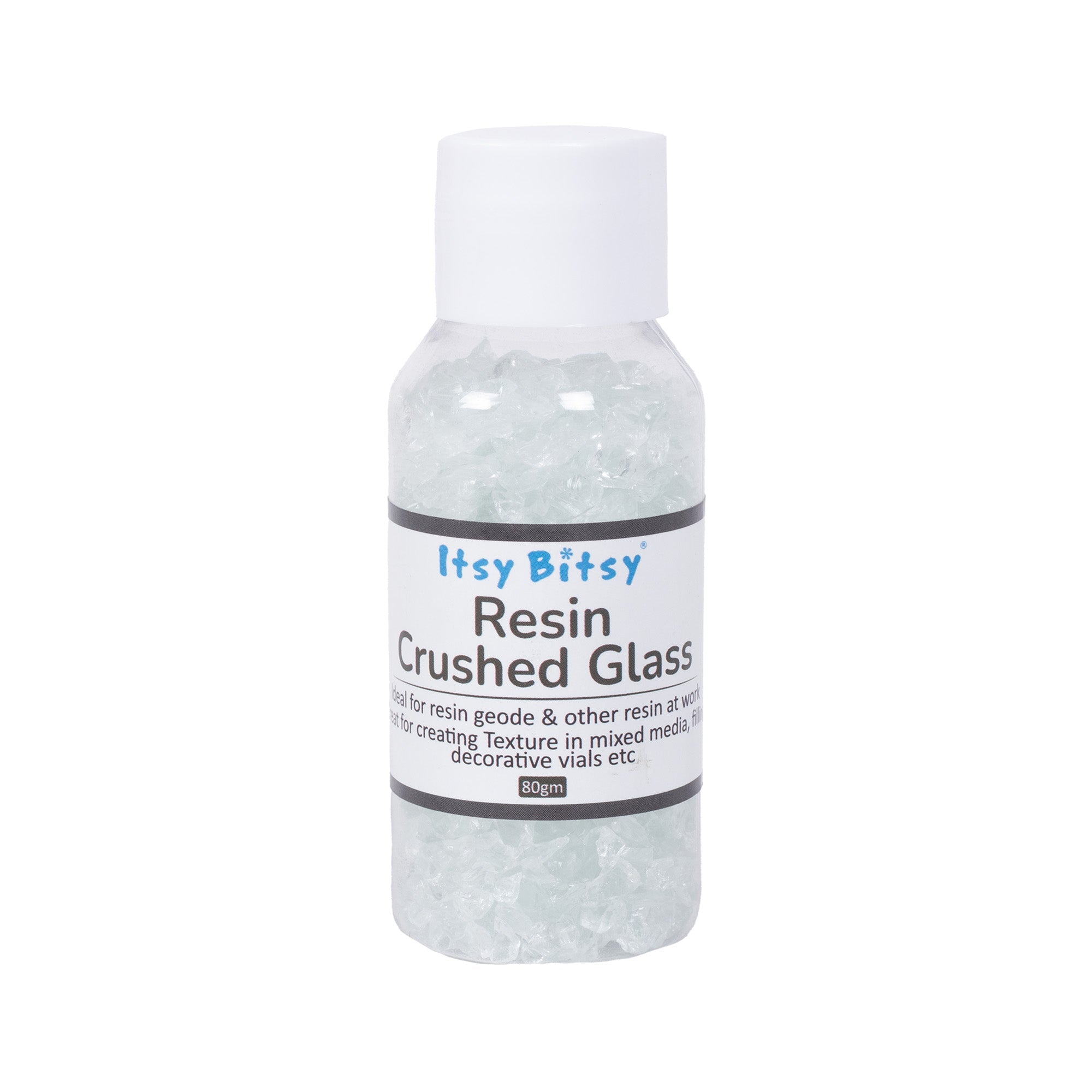 Crushed Glass Transparent 4-6mm 80gm Bottle