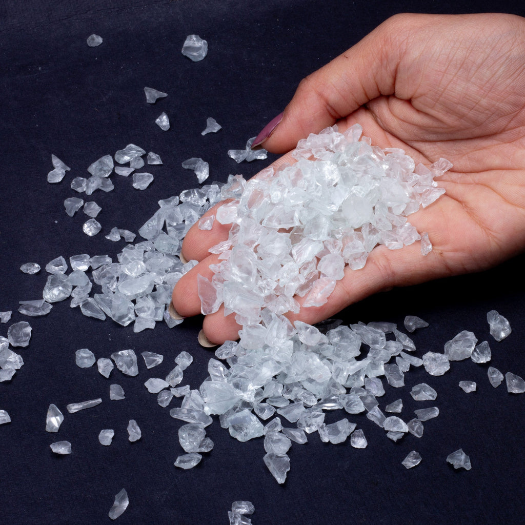 Crushed Glass Transparent 6-9mm 80gm Bottle