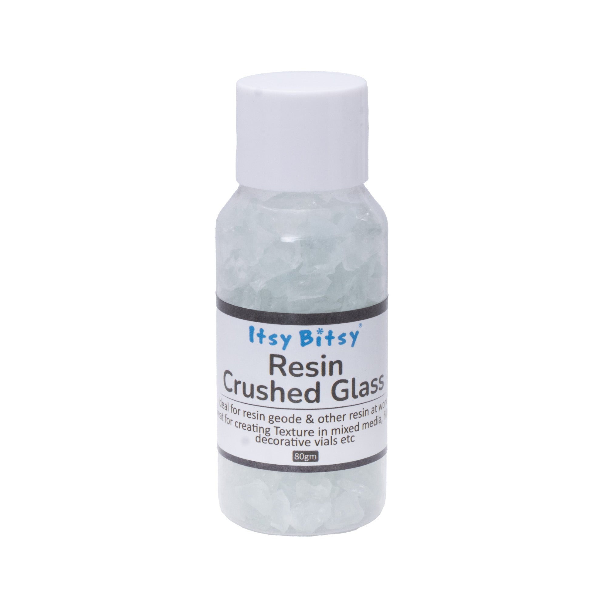 Crushed Glass Transparent 6-9mm 80gm Bottle
