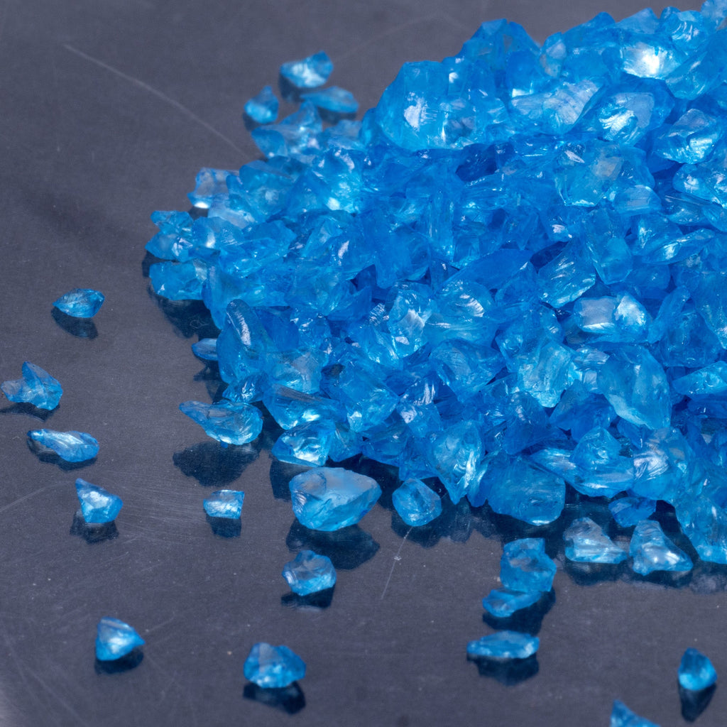 Crushed Glass Blue 2-3mm 80gm Bottle