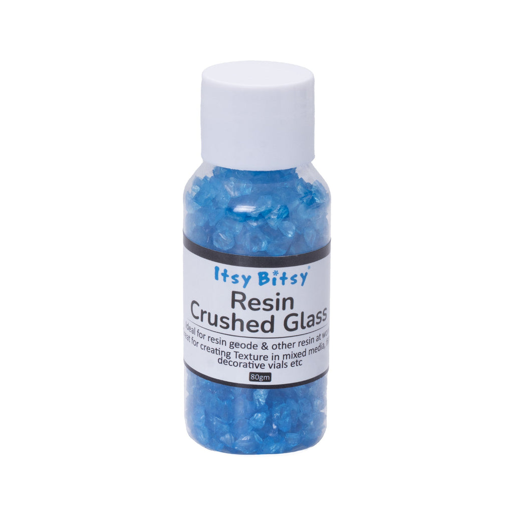 Crushed Glass Blue 2-3mm 80gm Bottle
