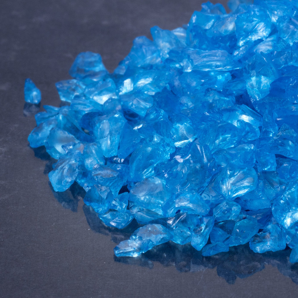Crushed Glass Blue 4-6mm 80gm Bottle