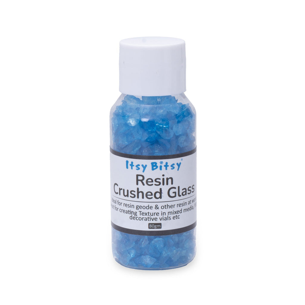 Crushed Glass Blue 4-6mm 80gm Bottle