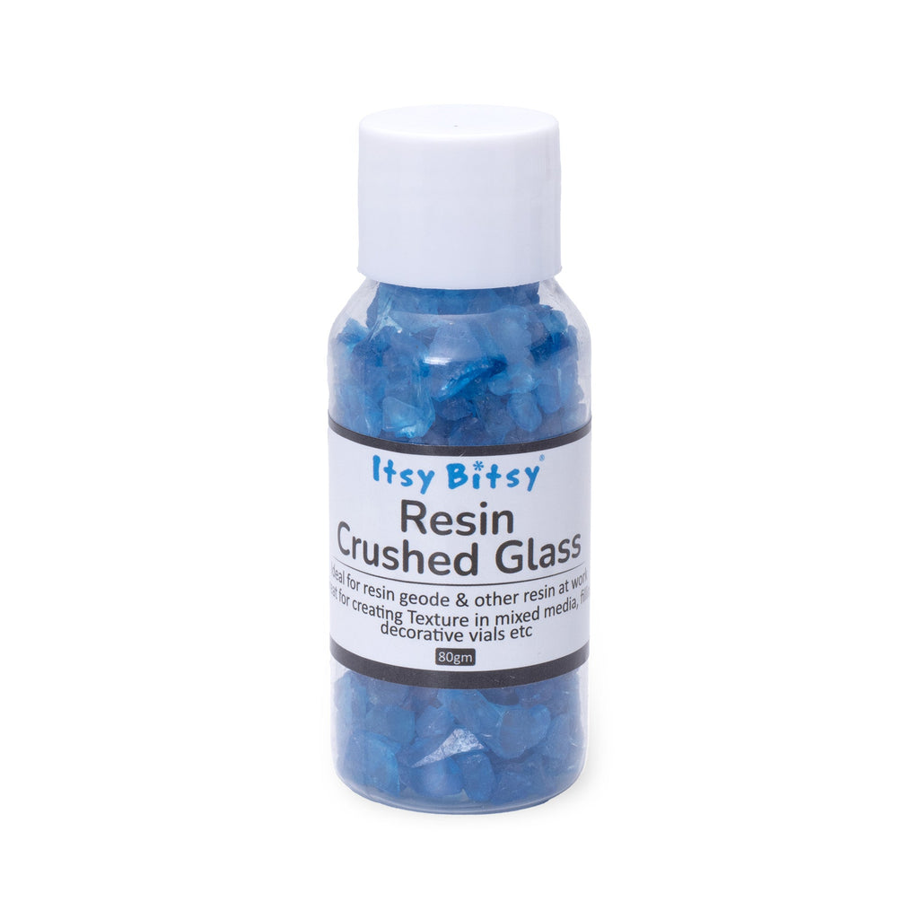 Crushed Glass Blue 6-9mm 80gm Bottle