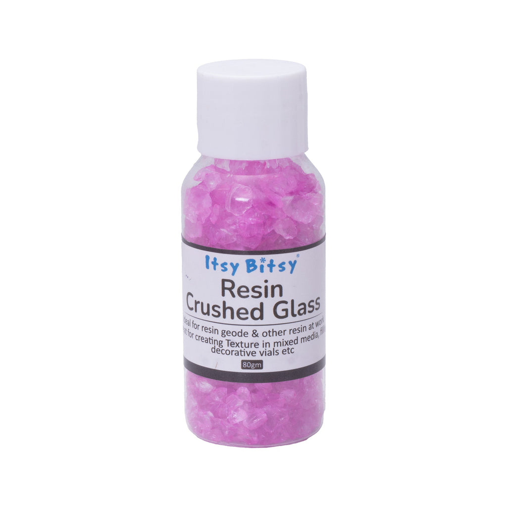 Crushed Glass Pink 4-6mm 80gm Bottle