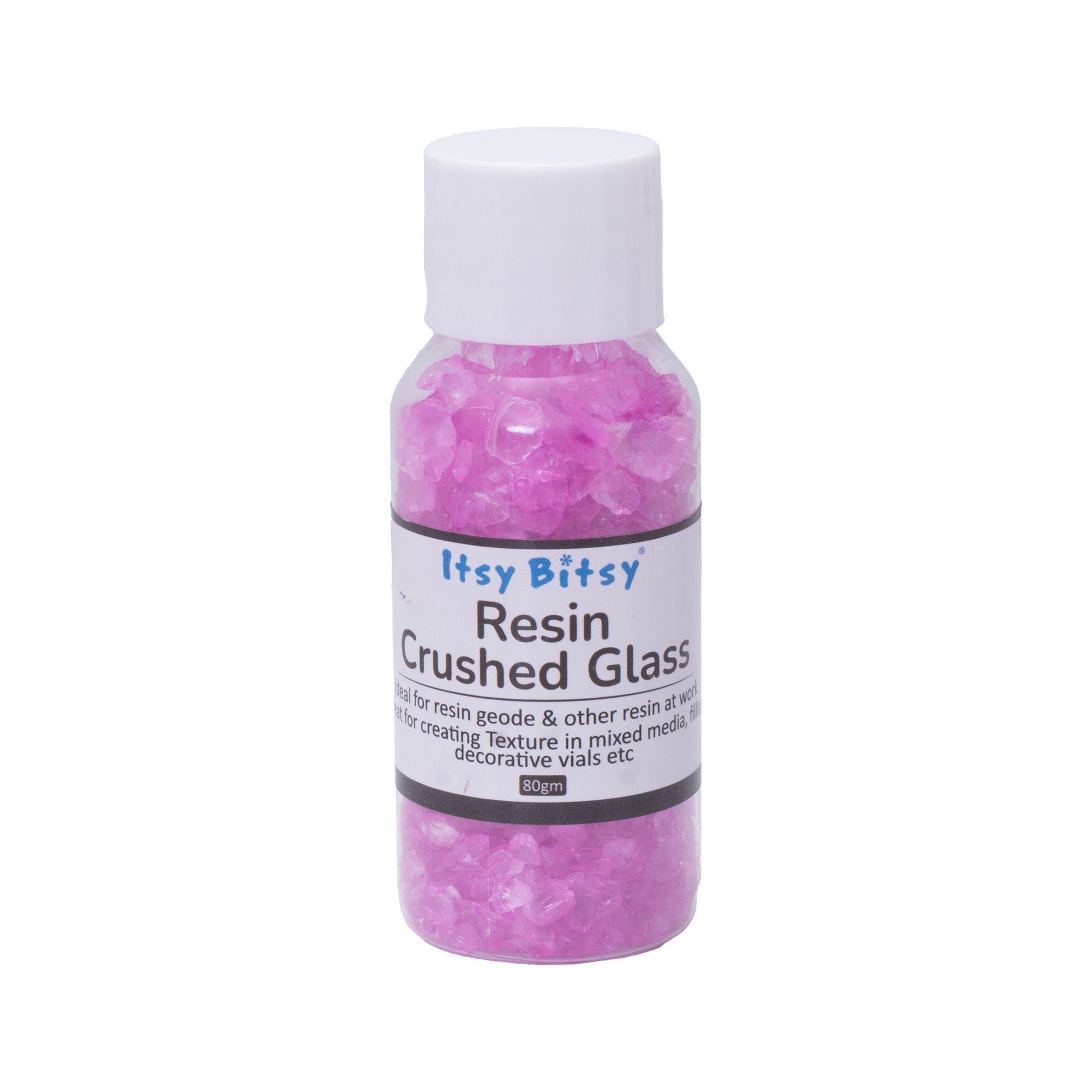 Crushed Glass Pink 4-6mm 80gm Bottle