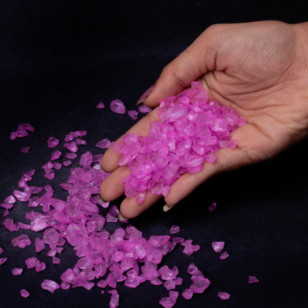 Crushed Glass Pink 6-9mm 80gm Bottle
