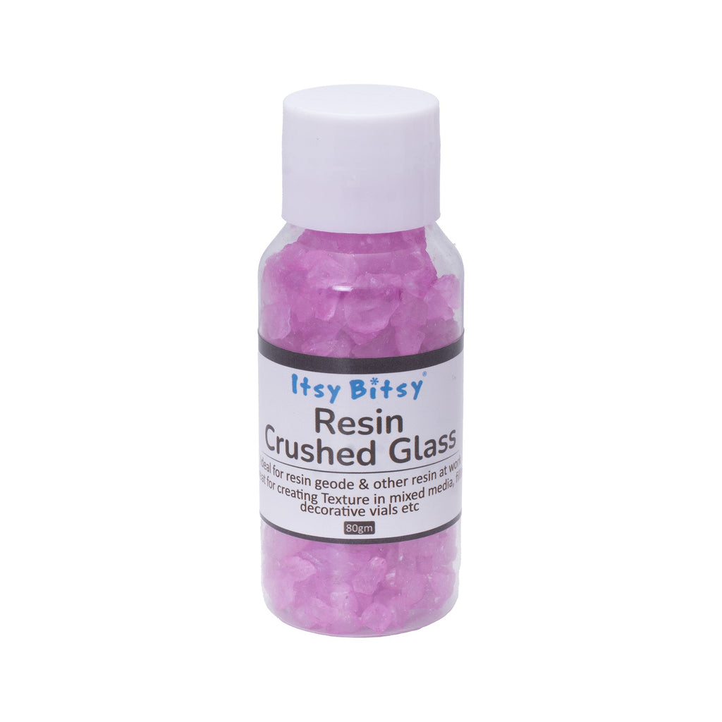 Crushed Glass Pink 6-9mm 80gm Bottle