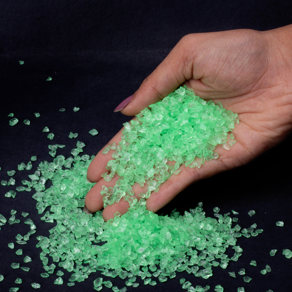 Crushed Glass Green 2-3mm 80gm Bottle
