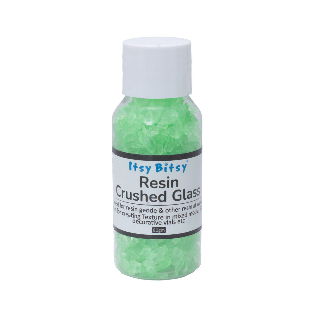 Crushed Glass Green 4-6mm 80gm Bottle