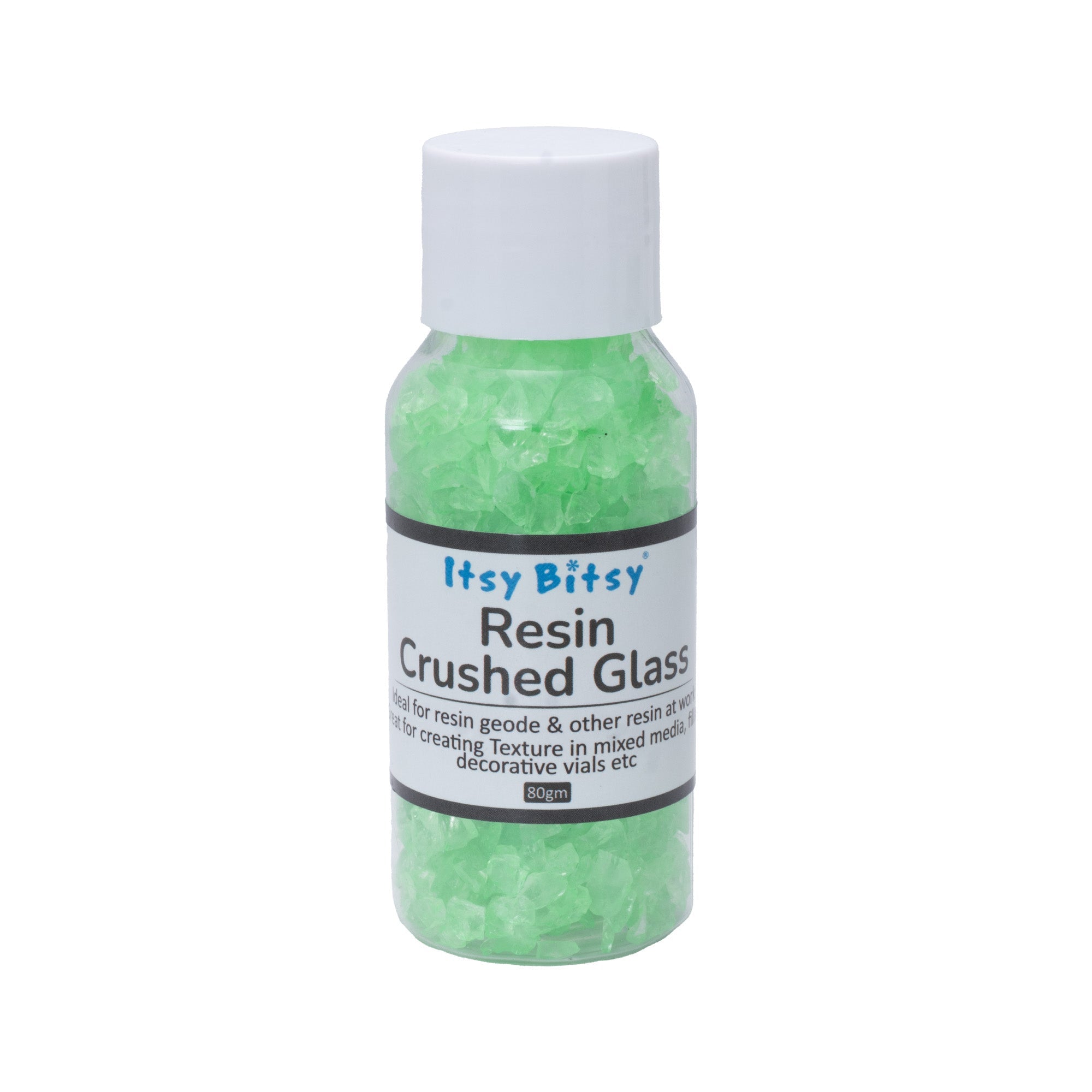 Crushed Glass Green 4-6mm 80gm Bottle