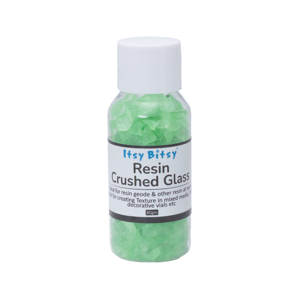Crushed Glass Green 6-9mm 80gm Bottle
