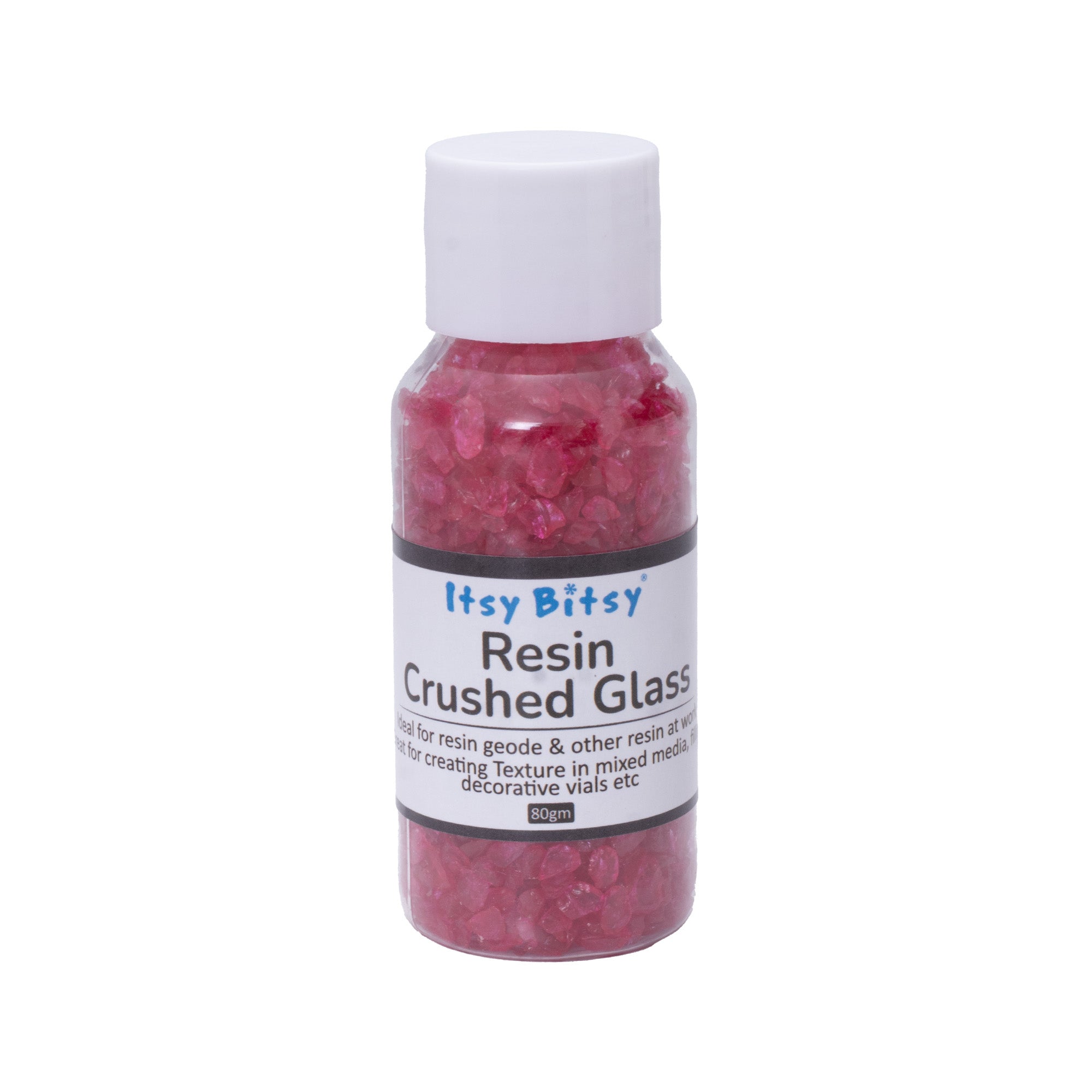 Crushed Glass Red 2-3mm 80gm Bottle