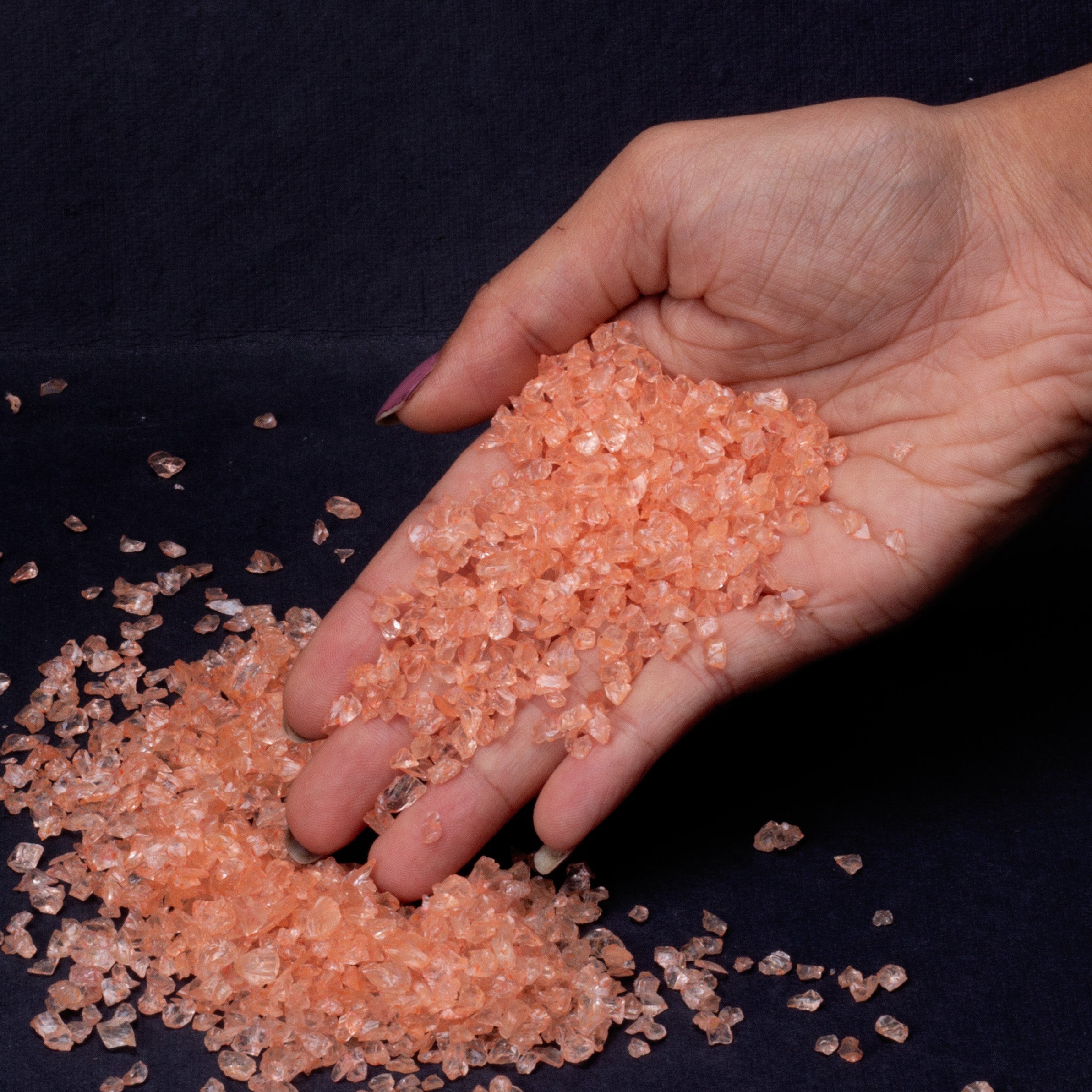 Crushed Glass Coral 4-6mm 80gm Bottle